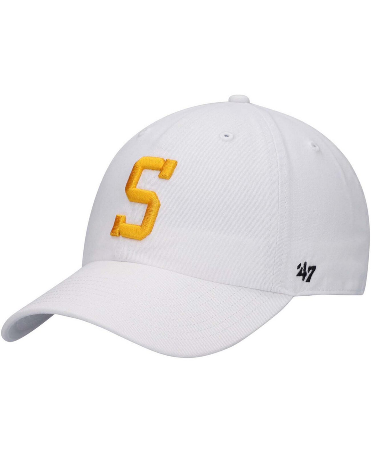Мужская белая регулируемая шляпа Pittsburgh Steelers Team Clean Up '47 Brand