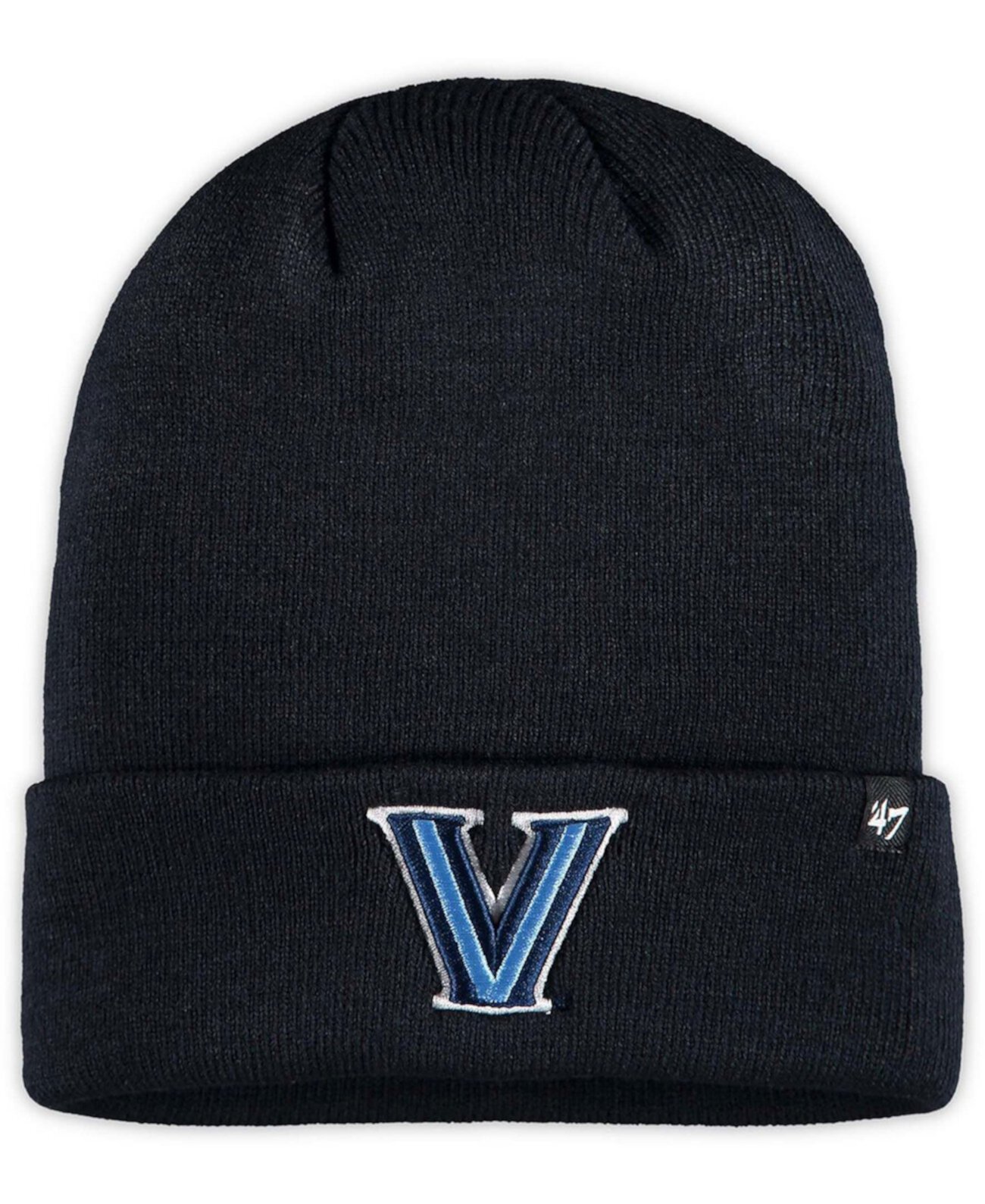 Мужская темно-синяя вязаная шапка Villanova Wildcats с приподнятыми манжетами '47 Brand