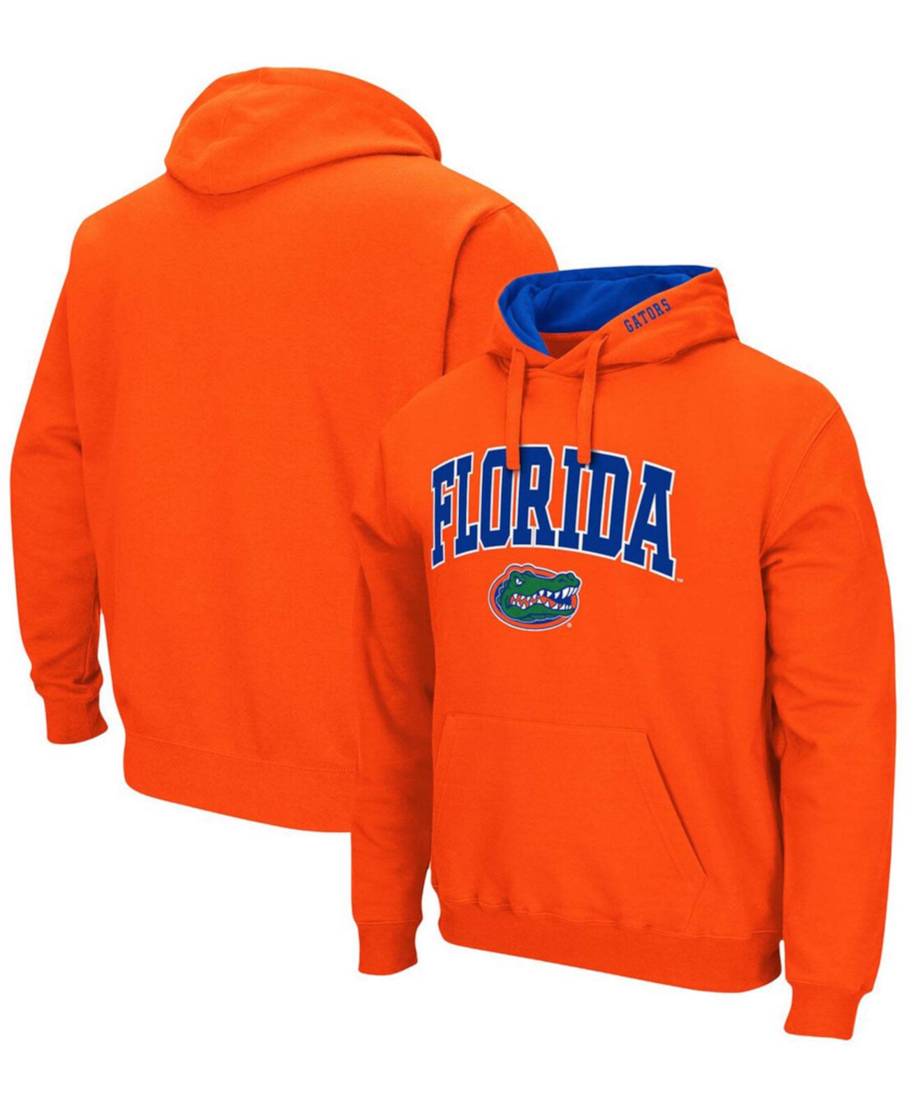 Мужской пуловер с капюшоном и логотипом Florida Gators Arch Logo 3.0 оранжевый Colosseum