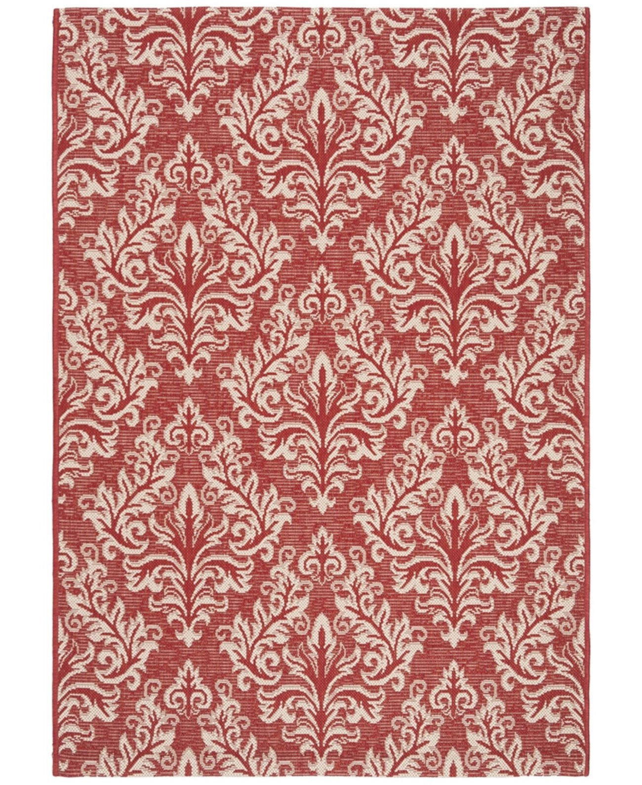 Courtyard CY6930 Красный и кремовый коврик размером 5 футов 3 x 7 футов 7 дюймов Safavieh