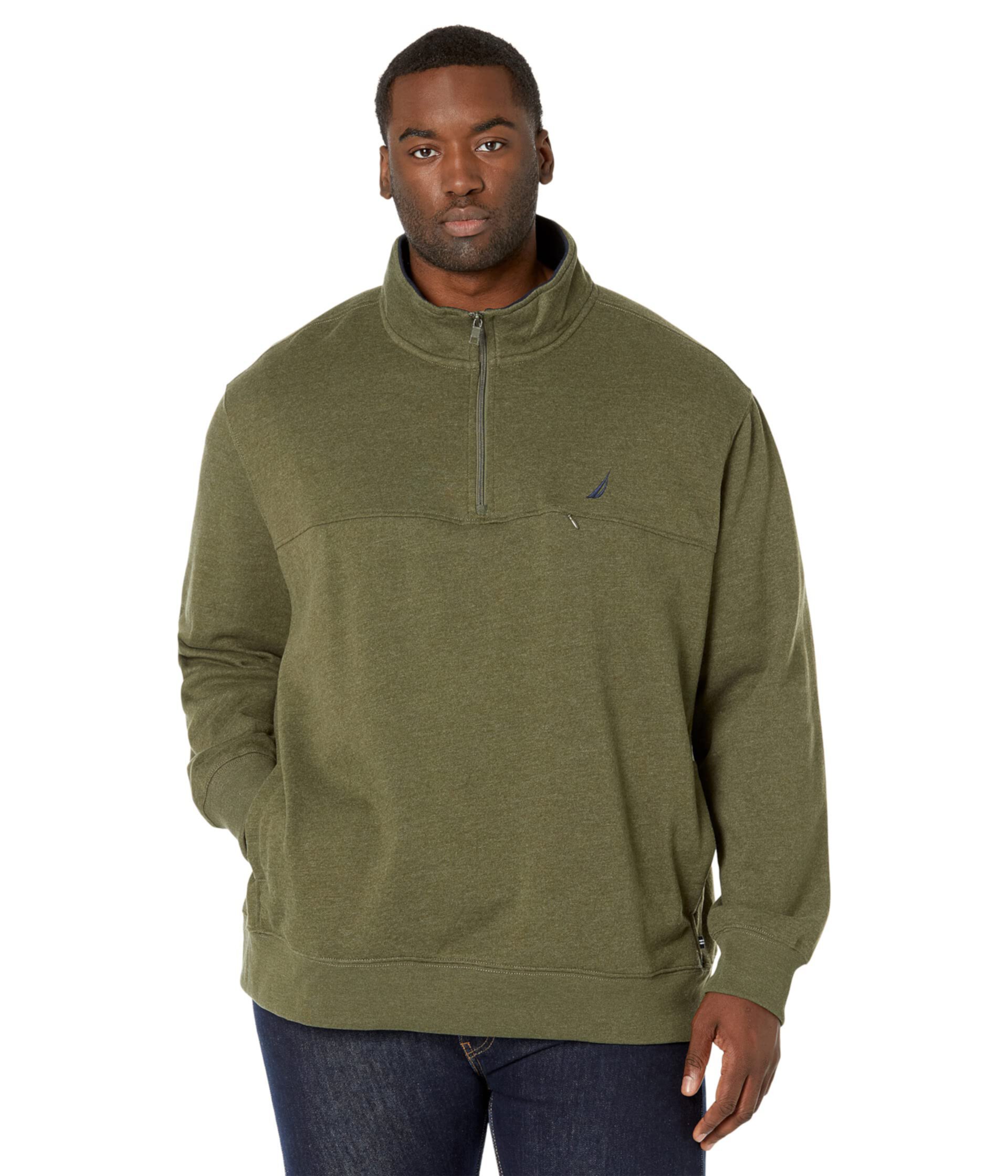 Мужская Повседневная куртка Nautica Big & Tall J-Class 1/4 Zip Fleece Nautica