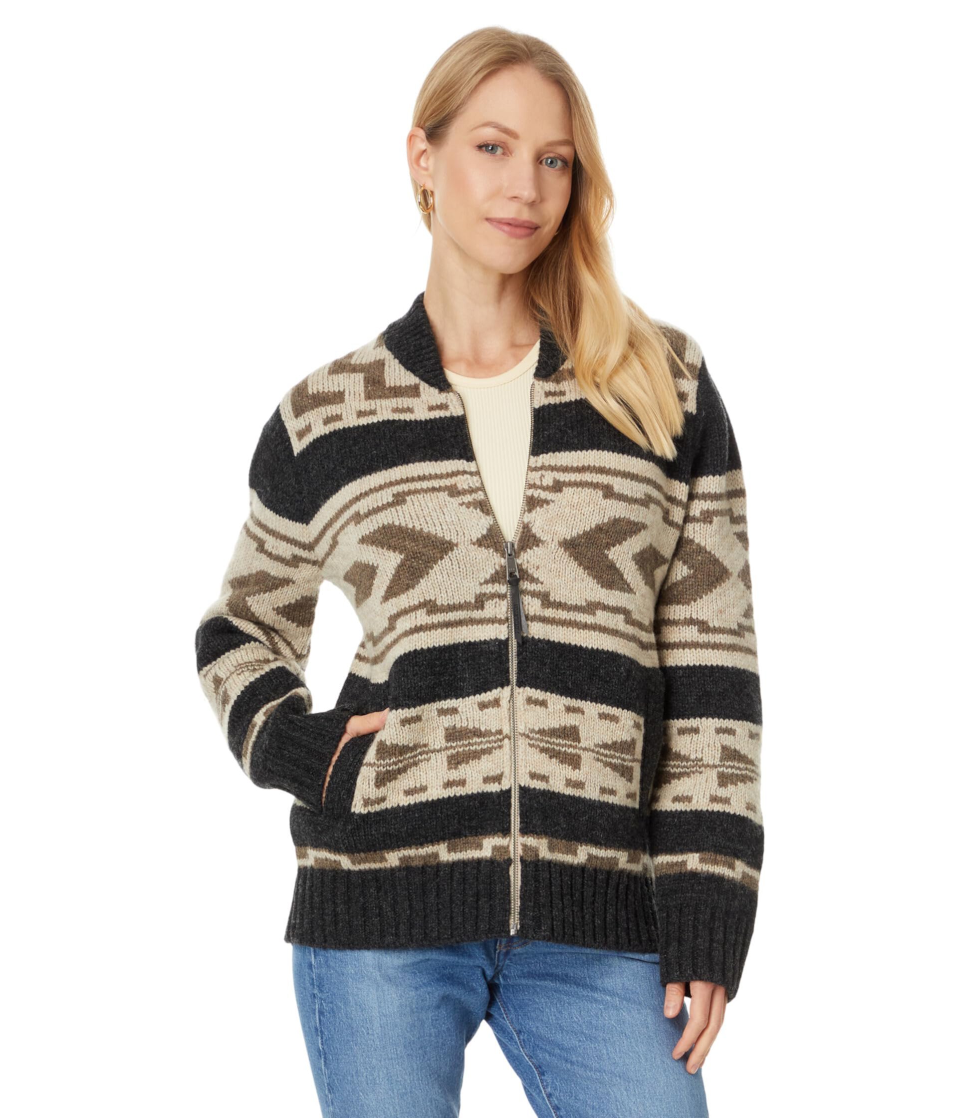 Женский Свитер Pendleton Graphic Shetland Zip Pendleton