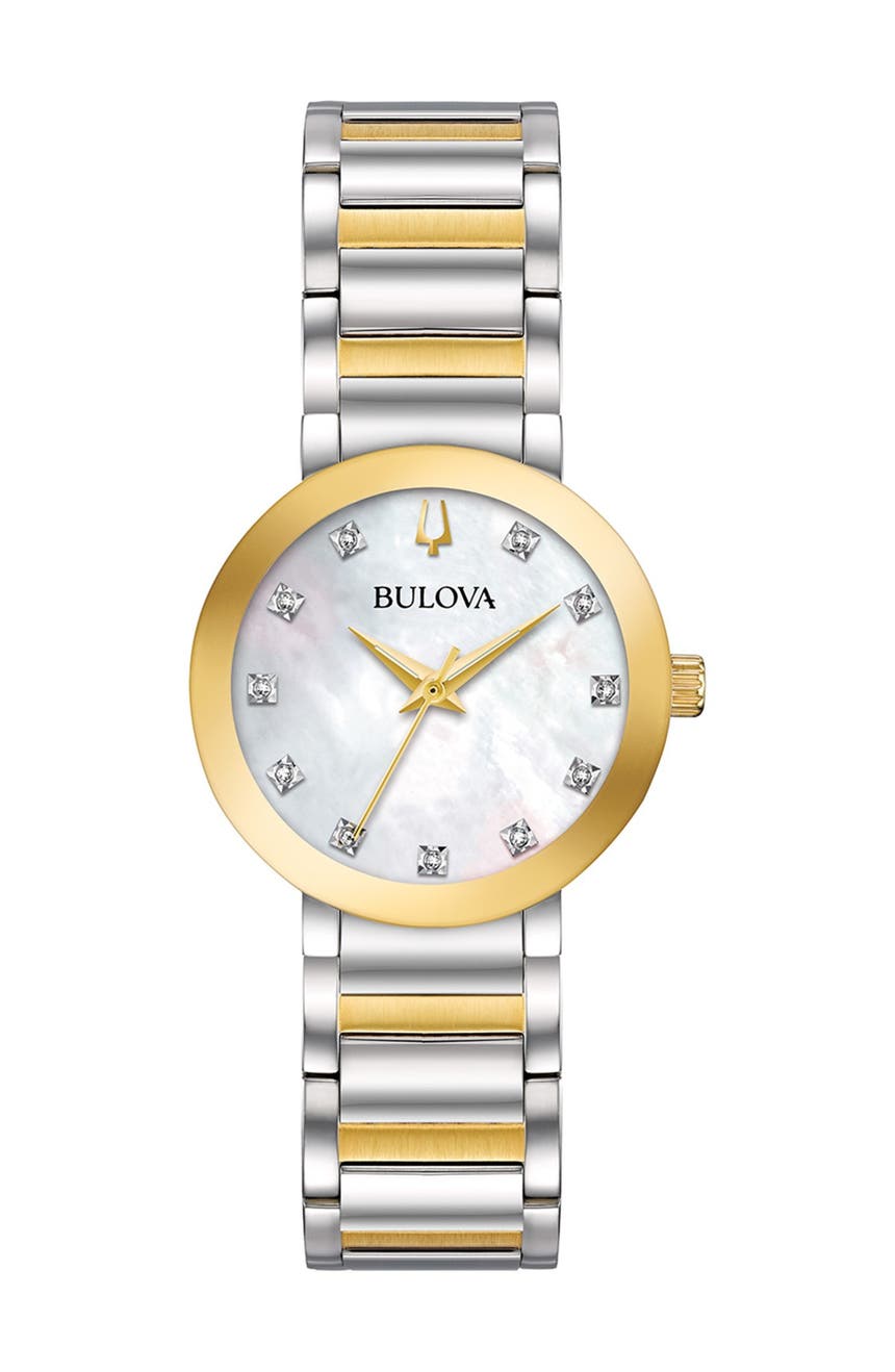 Женские часы-браслет Futuro с бриллиантами, 30 мм — 0,02 карата — 0,03 карата Bulova