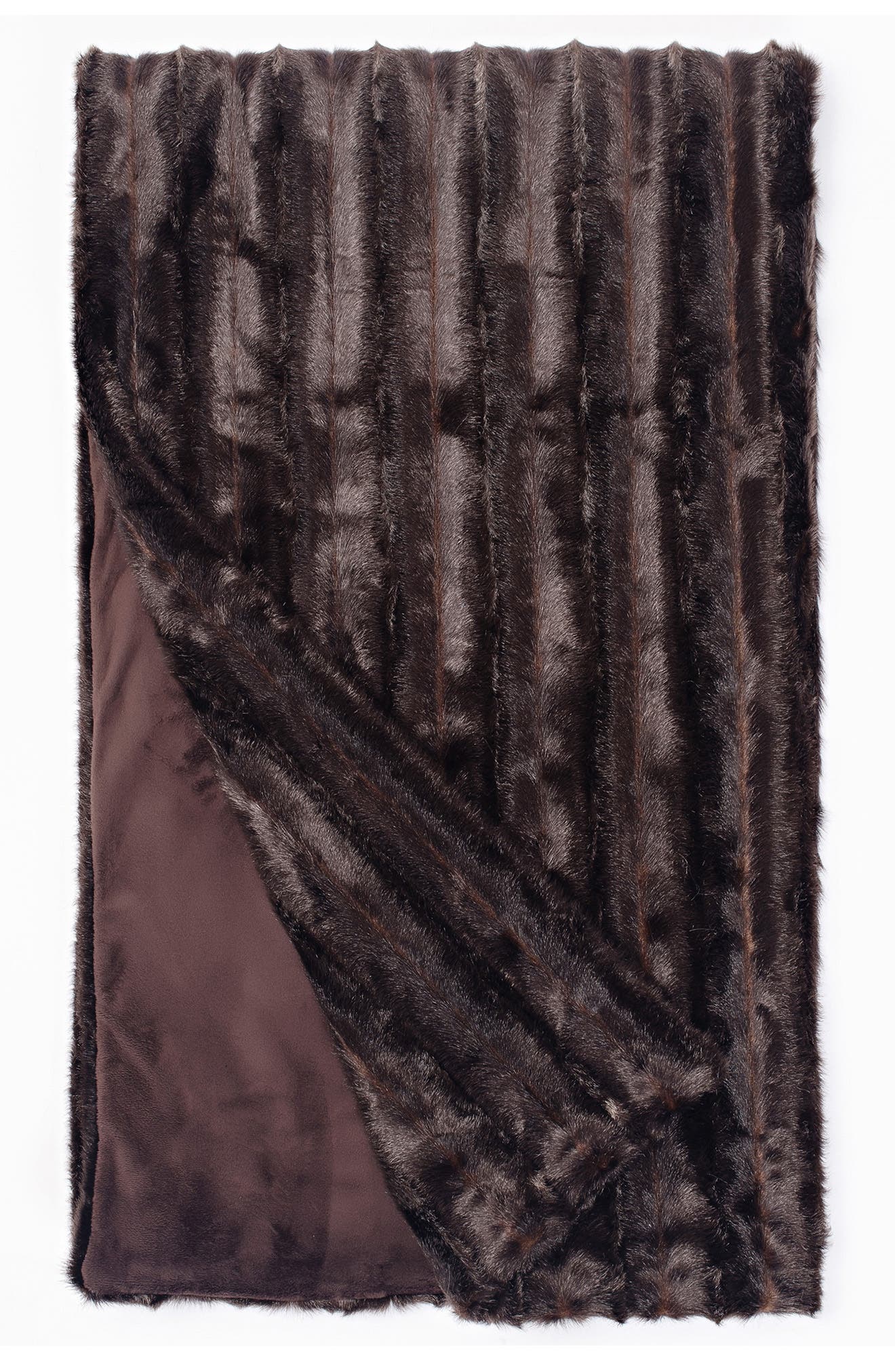 Плед из искусственного меха из резного соболя серии Signature - 60 x 72 дюйма DONNA SALYERS FABULOUS FURS