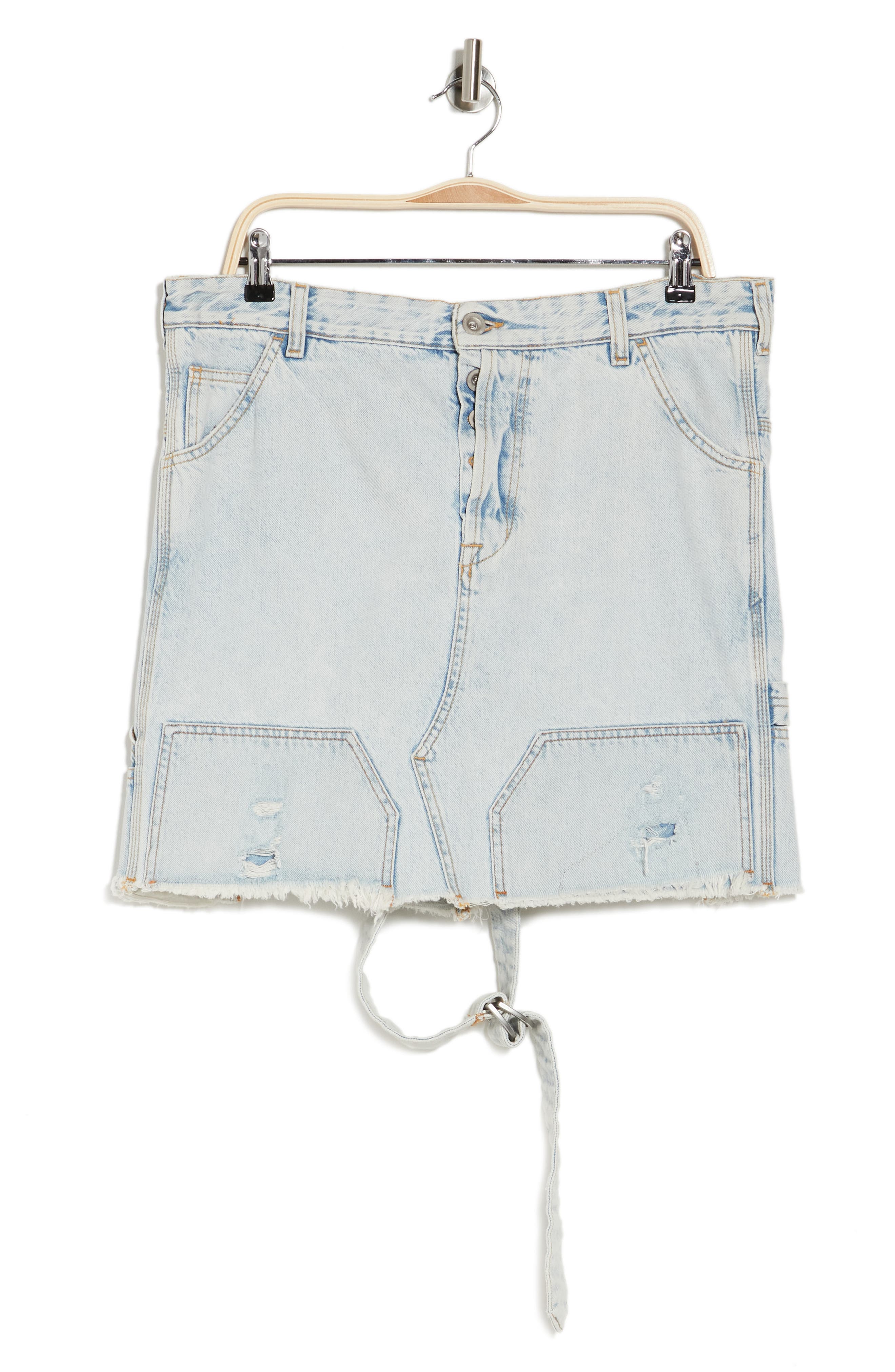Легкая ремонтная джинсовая юбка UNRAVEL