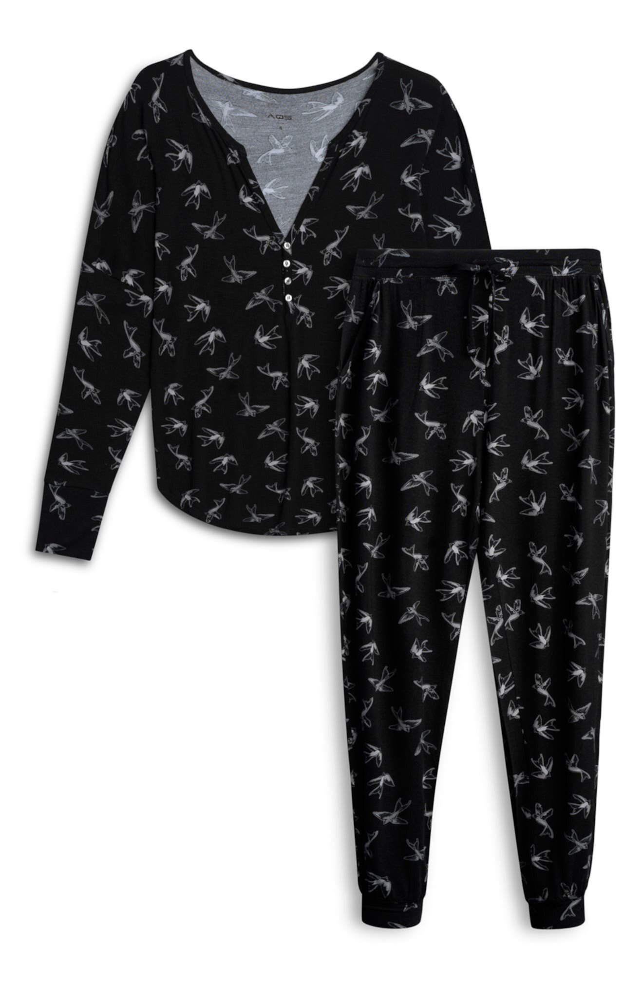 Пижамный комплект из двух частей топ и штаны с принтом AQS
