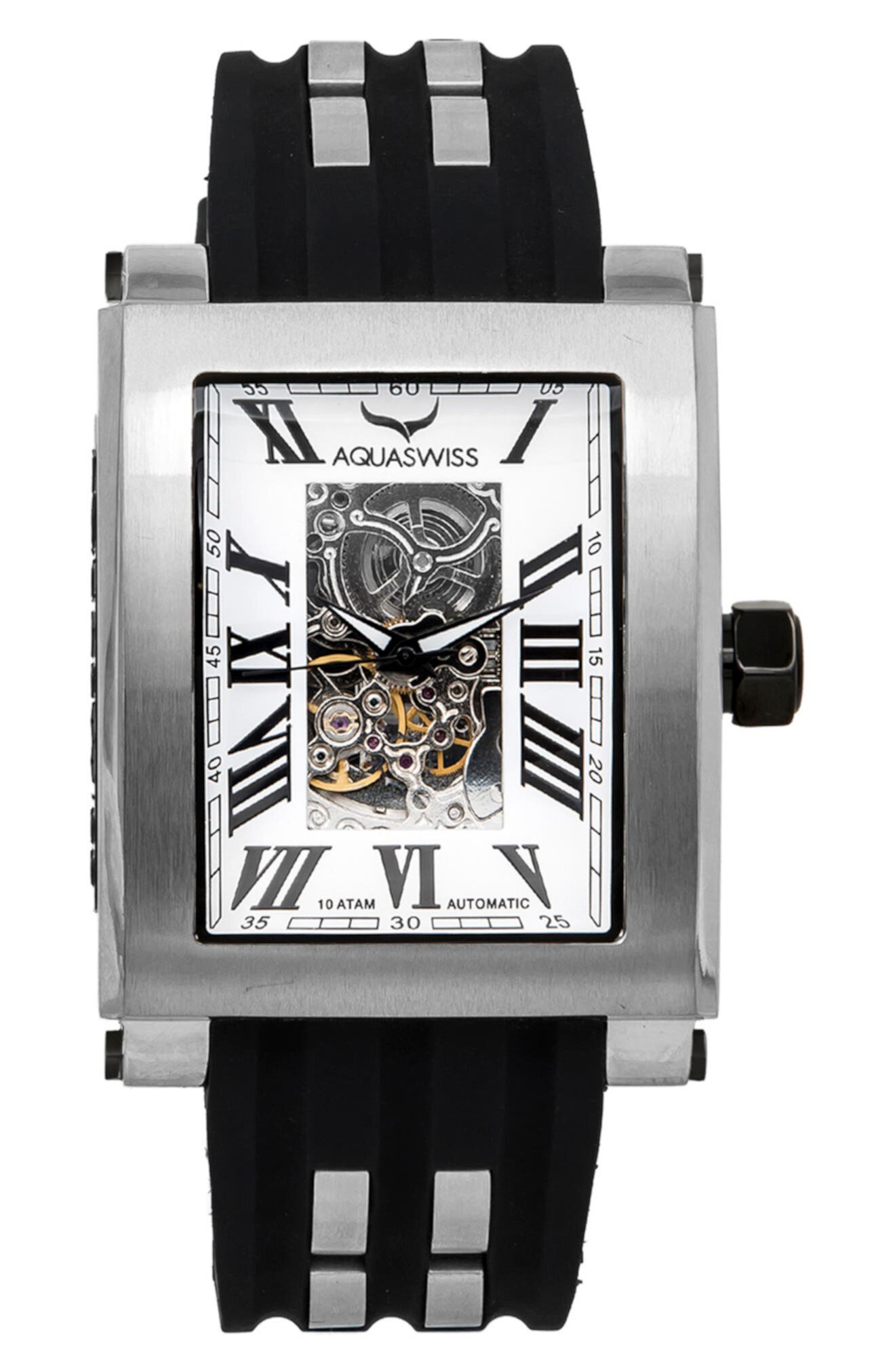 Мужские часы XG с автоматическим силиконовым ремешком, 44 мм x 59,5 мм Aquaswiss