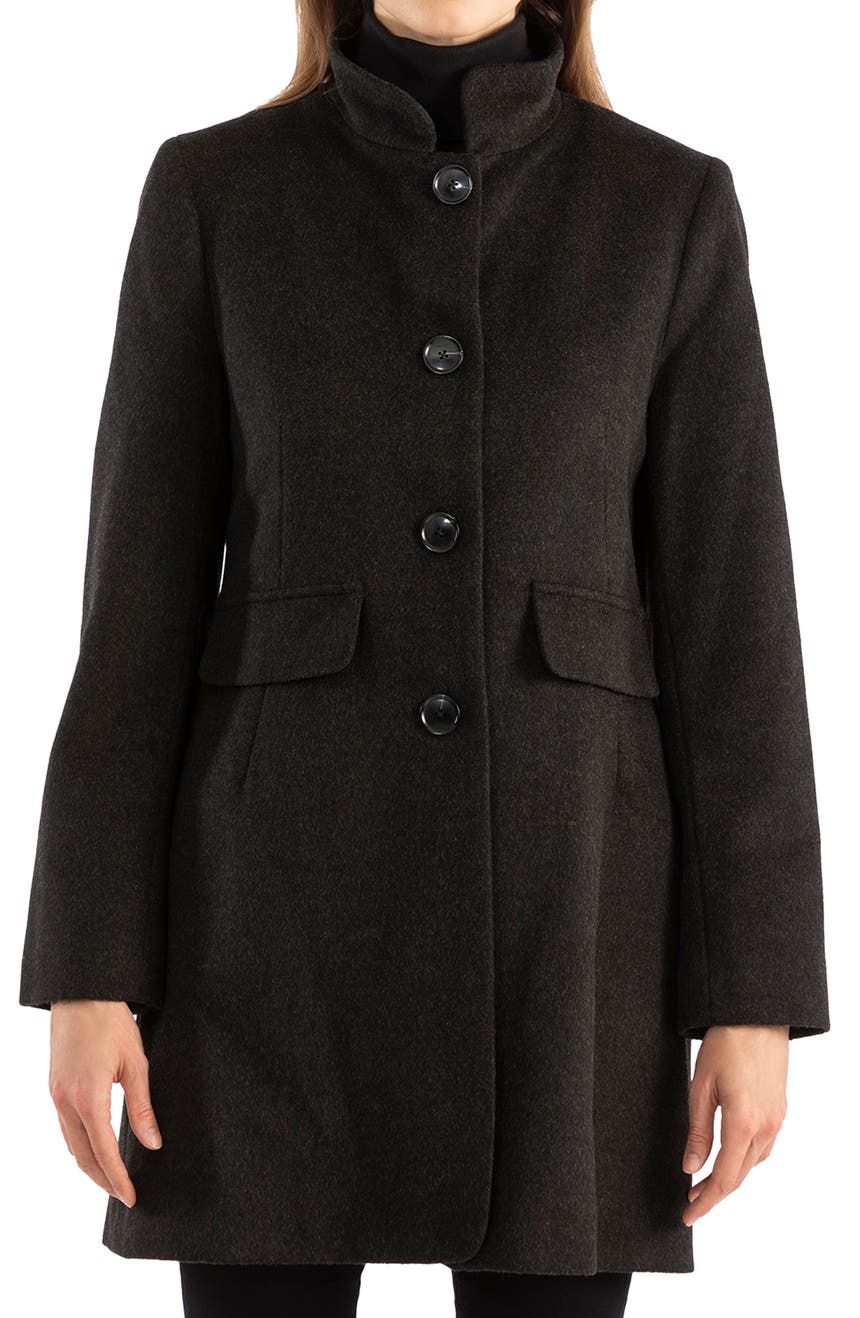Пальто из смесовой шерсти с воротником-стойкой Sofia Cashmere