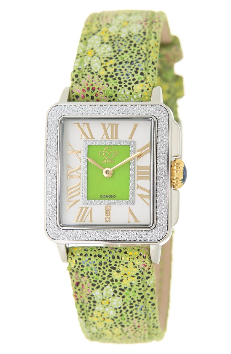 Часы Padova с бриллиантовым циферблатом и кожаным ремешком, 28,5 мм GV2