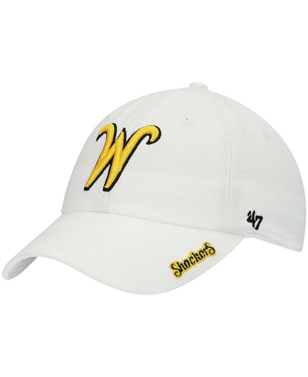 Женская белая регулируемая шляпа Wichita State Shockers Miata Clean Up '47 Brand