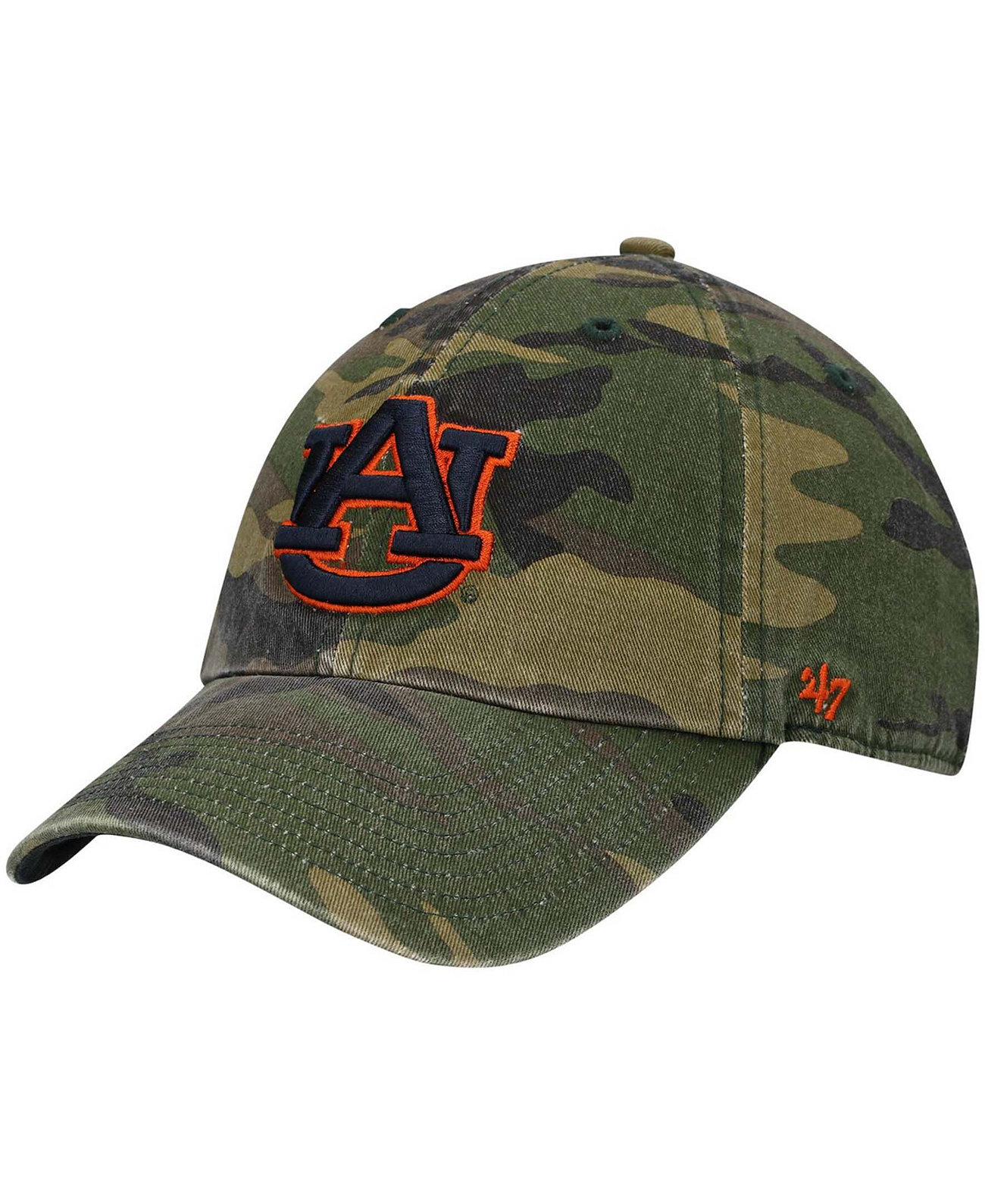Мужская камуфляжная регулируемая кепка Auburn Tigers Clean Up Core '47 Brand