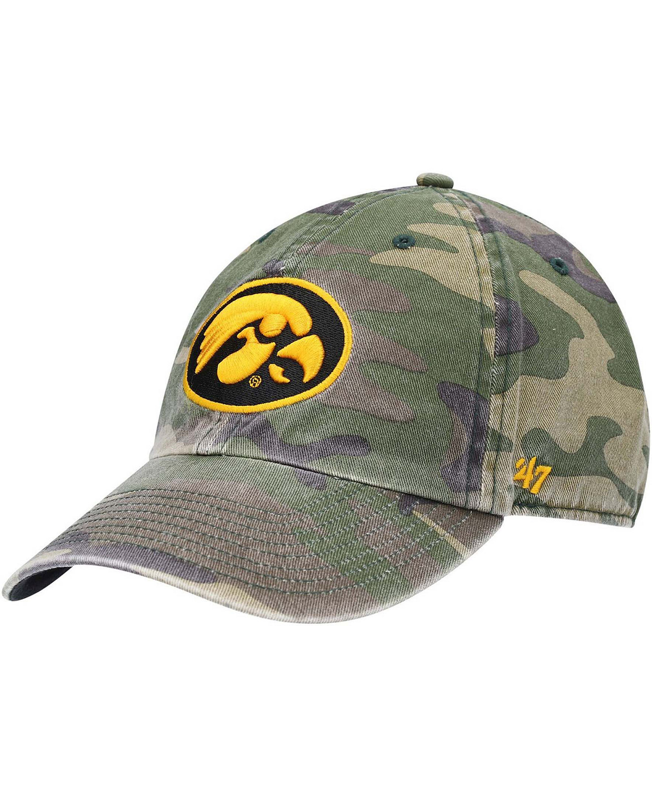 Мужская регулируемая шляпа с камуфляжным принтом Iowa Hawkeyes Clean Up Core '47 Brand