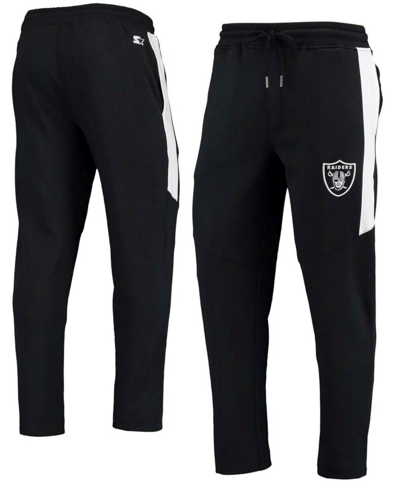Мужские черные флисовые брюки Las Vegas Raiders Goal Post Starter