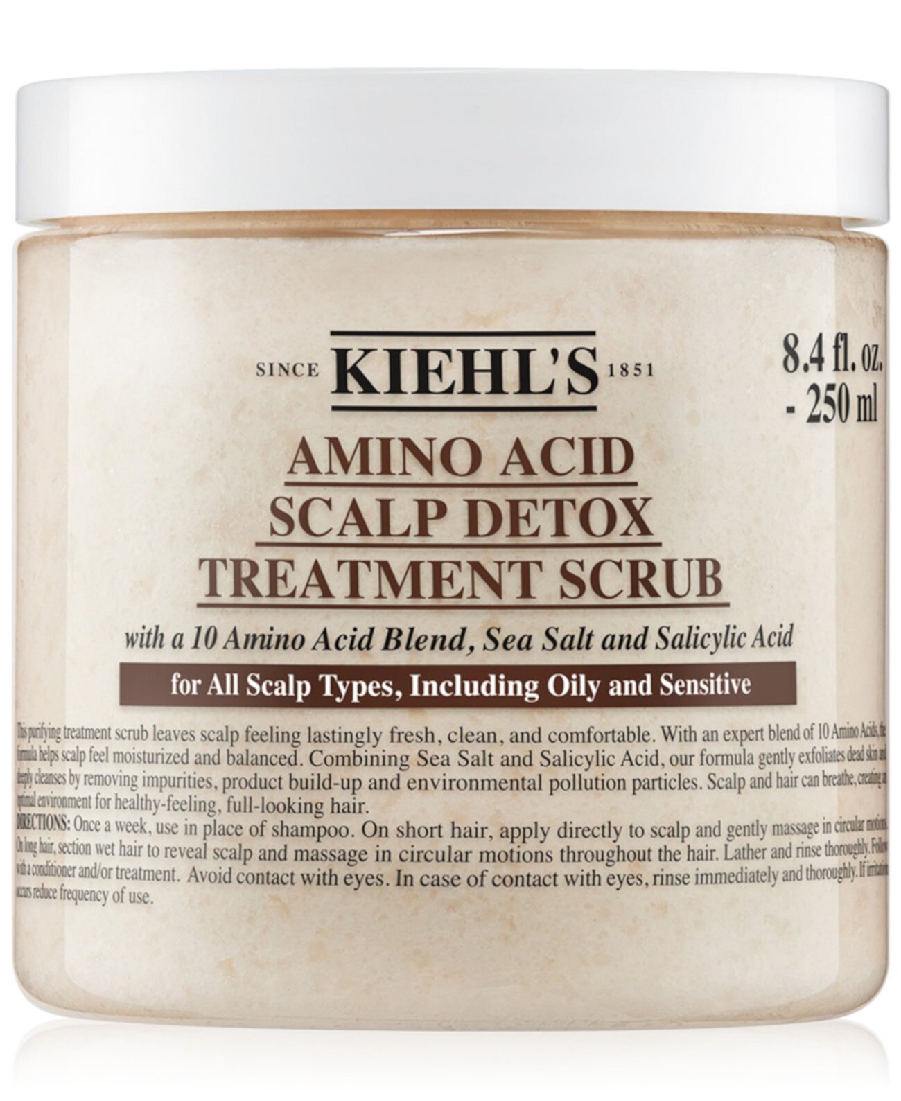 Аминокислотный скраб для детоксикации кожи головы, 8,4 унции. Kiehl's Since 1851