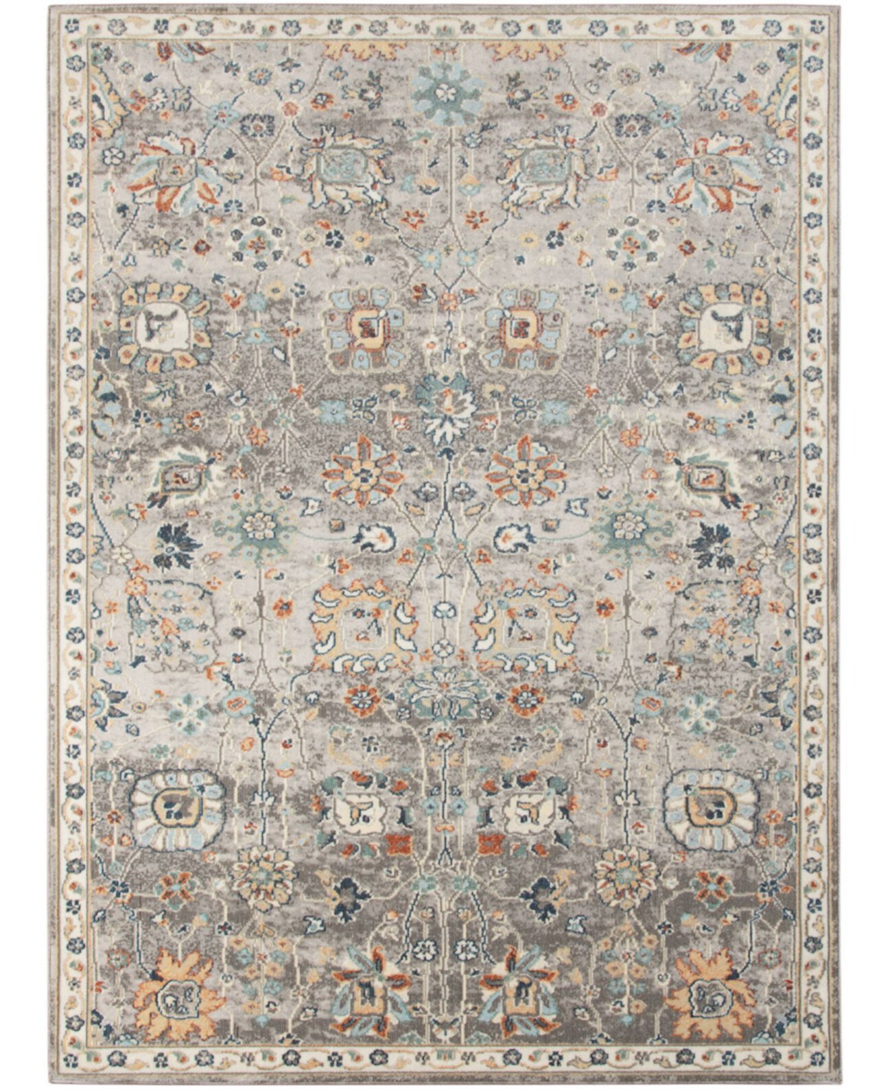 Богемский BHM-6 Серый коврик для улицы размером 5 футов 1 x 7 футов 6 дюймов Amer Rugs