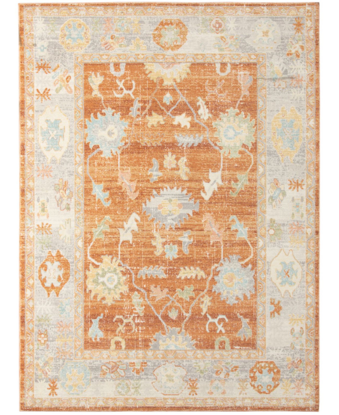 Bohemian BHM-4 Оранжевый коврик для улицы размером 5 футов 1 x 7 футов 6 дюймов Amer Rugs