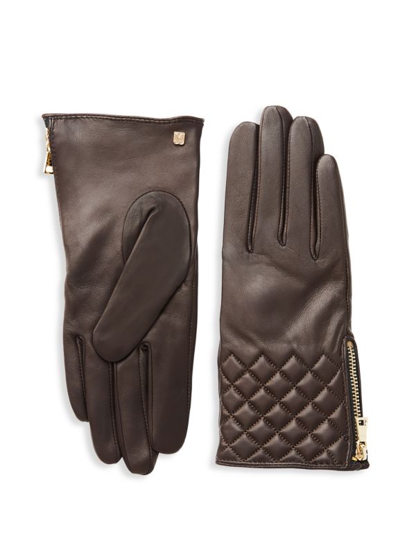 Перчатки Bruno Magli Quilted Leather Bruno Magli