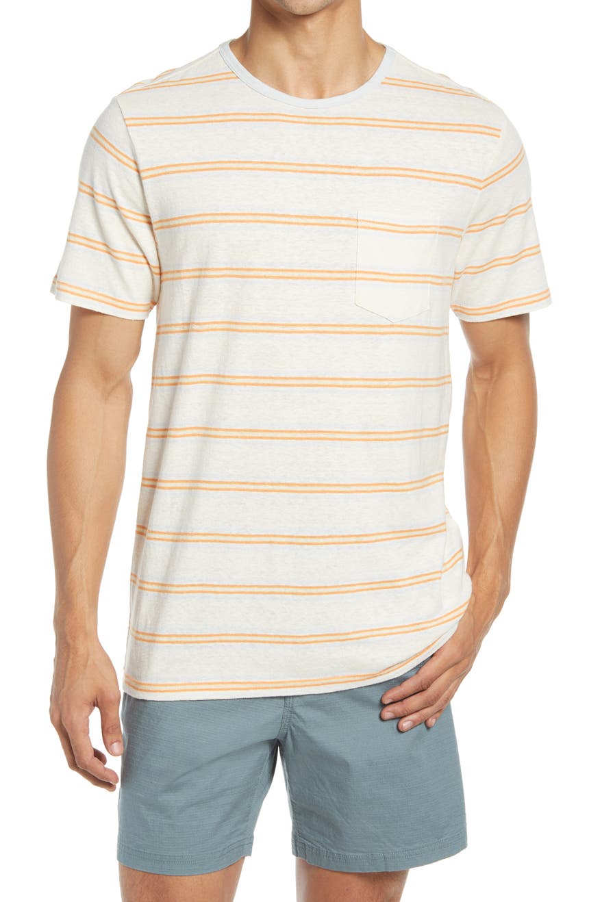 Мужская футболка Sahara в полоску с карманами Roark
