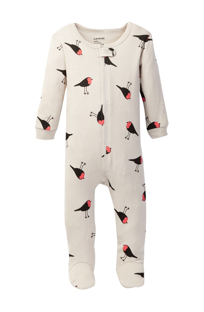 Пижама с принтом птиц Leveret