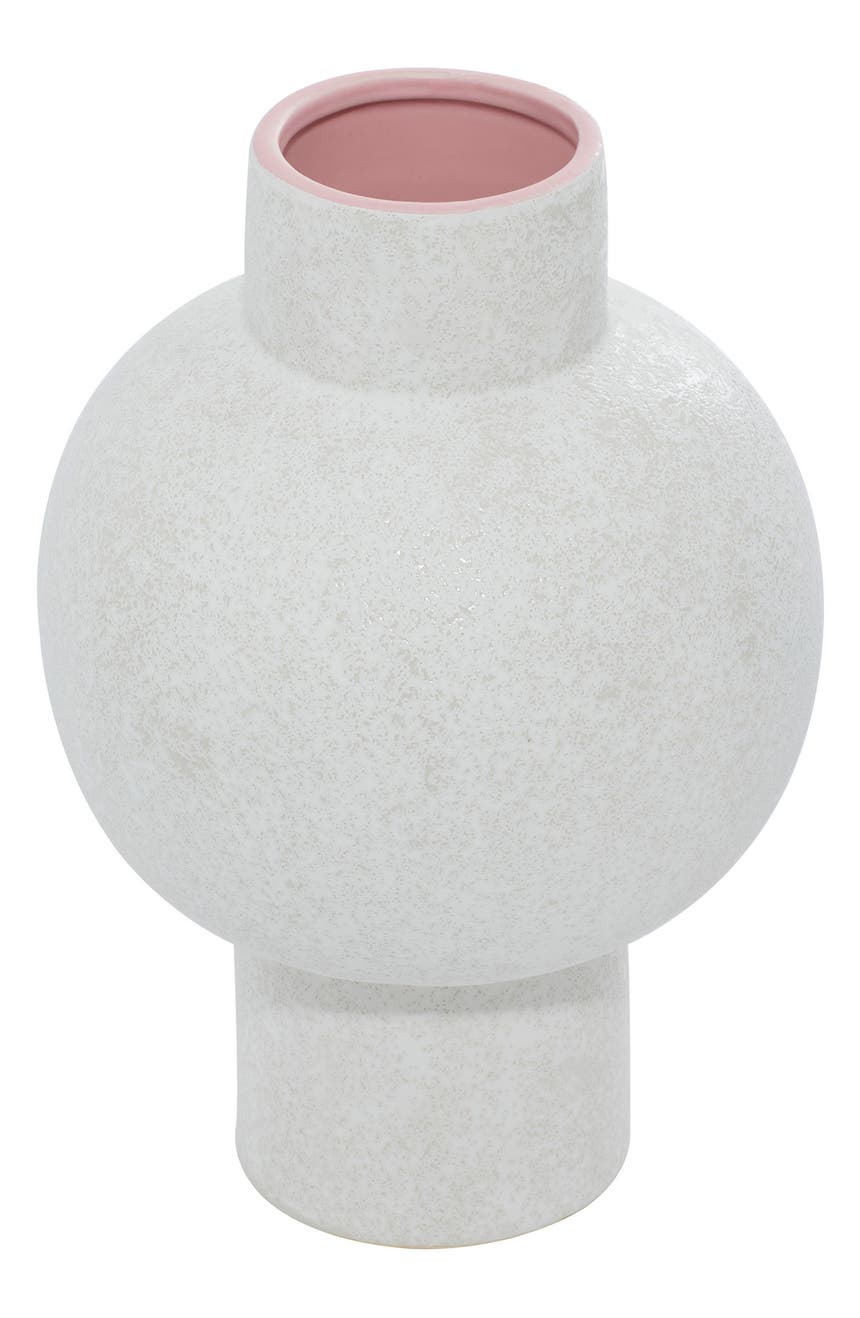 CosmoLiving от Cosmopolitan Белая керамическая современная ваза, 8 x 12 дюймов COSMO BY COSMOPOLITAN