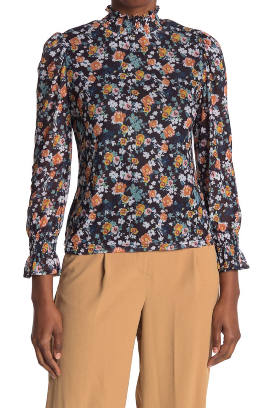 Блуза с воротником-стойкой и леопардовым принтом By Design