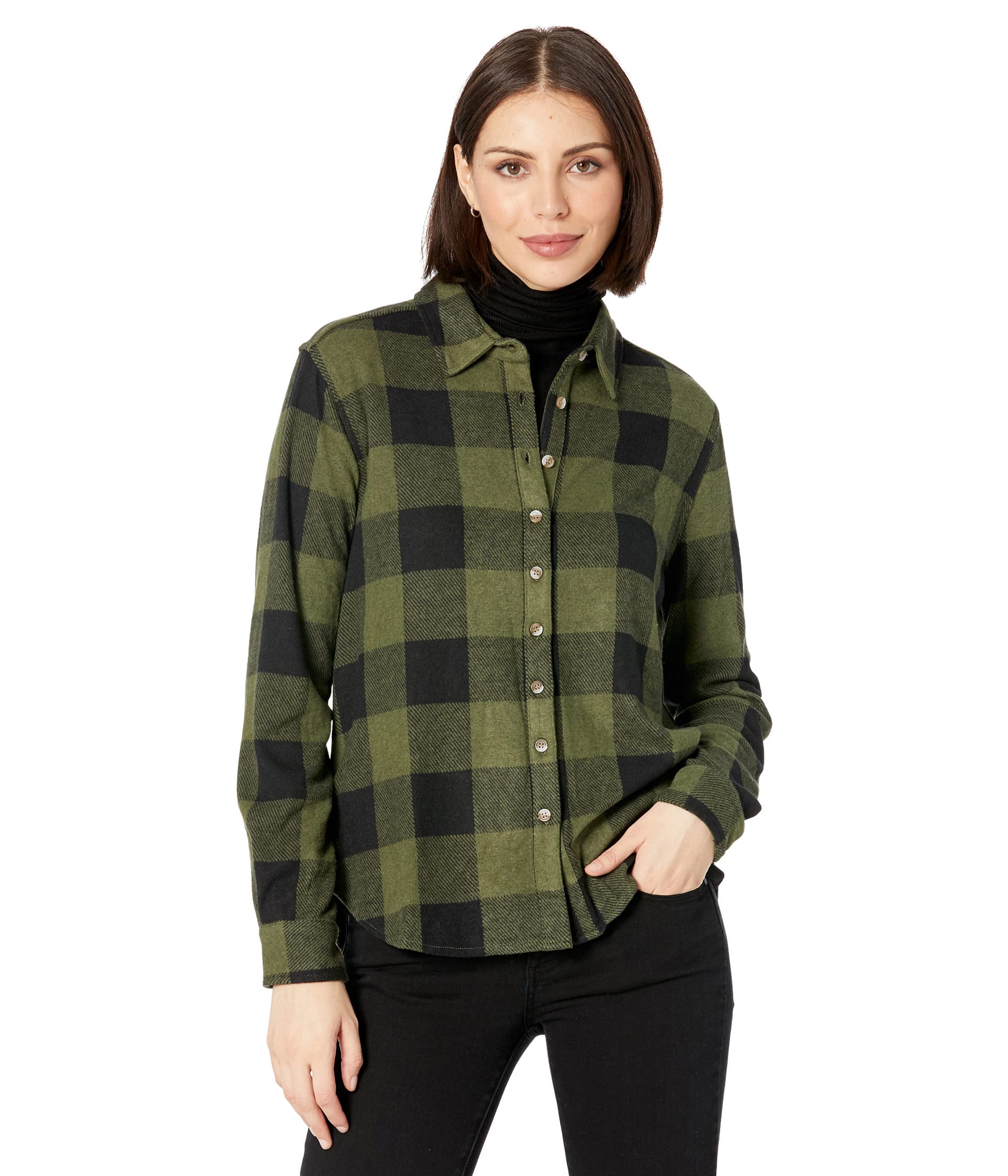 Railey Sweater Knit Long Sleeve Scout Plaid Shirt Shacket Dylan by True Grit