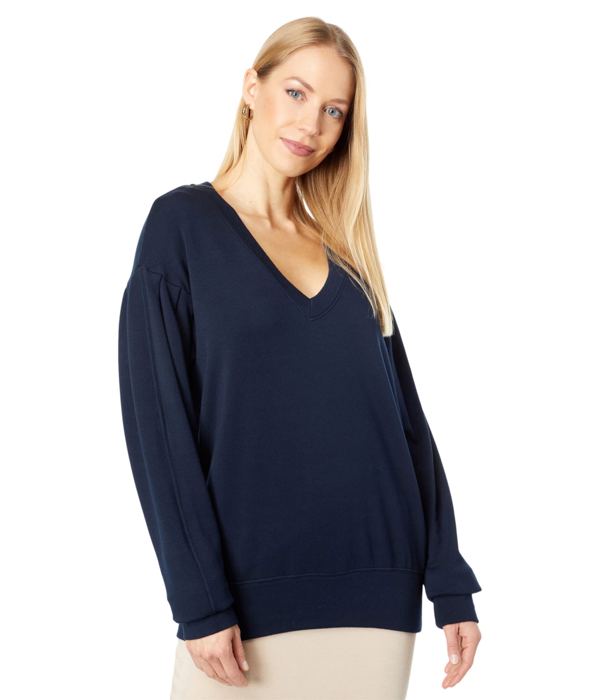 Pleated Sleeve Sweatshirt Sundry