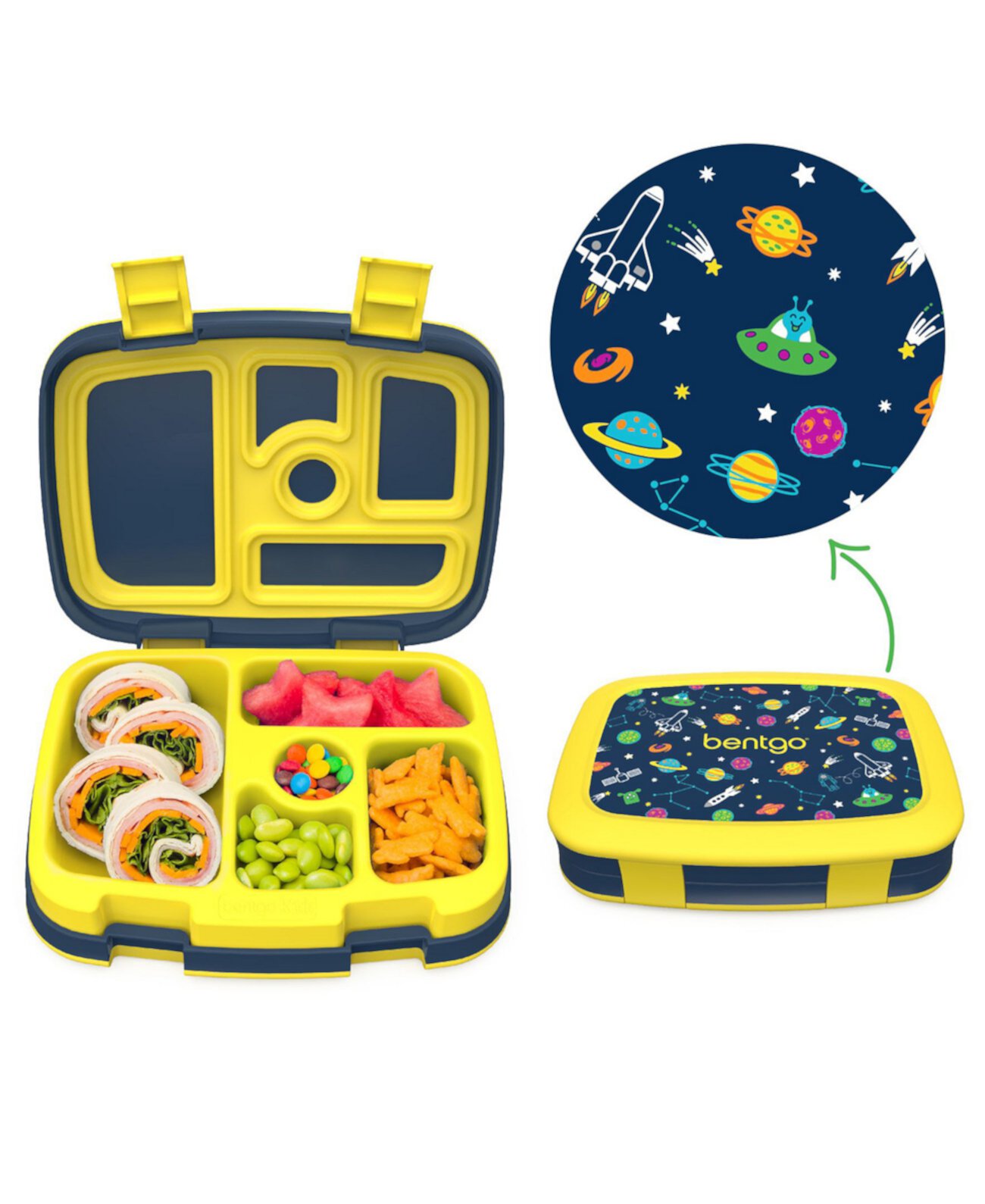 Коробка для завтрака с принтами для детей - Космос Bentgo