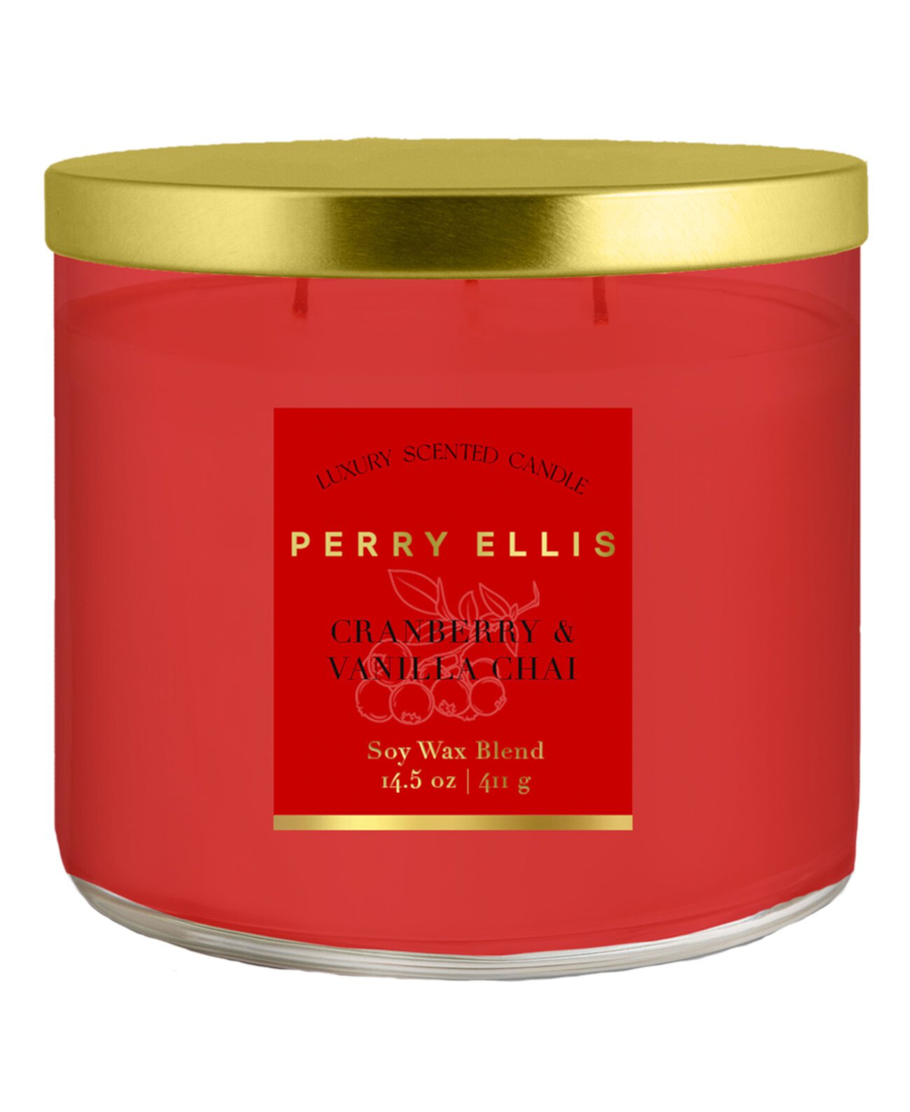 Чайная свеча с клюквой и ванилью, 14,5 унций Perry Ellis
