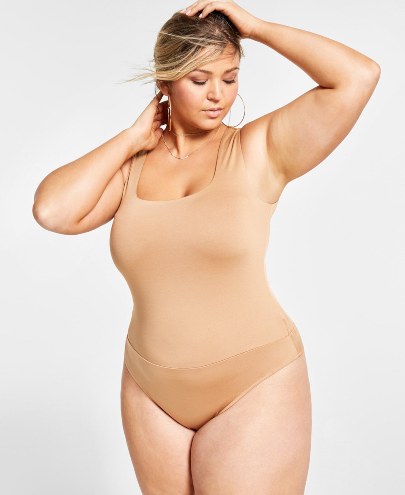 Модное боди без рукавов с круглым вырезом больших размеров, созданное для Macy's Nina Parker