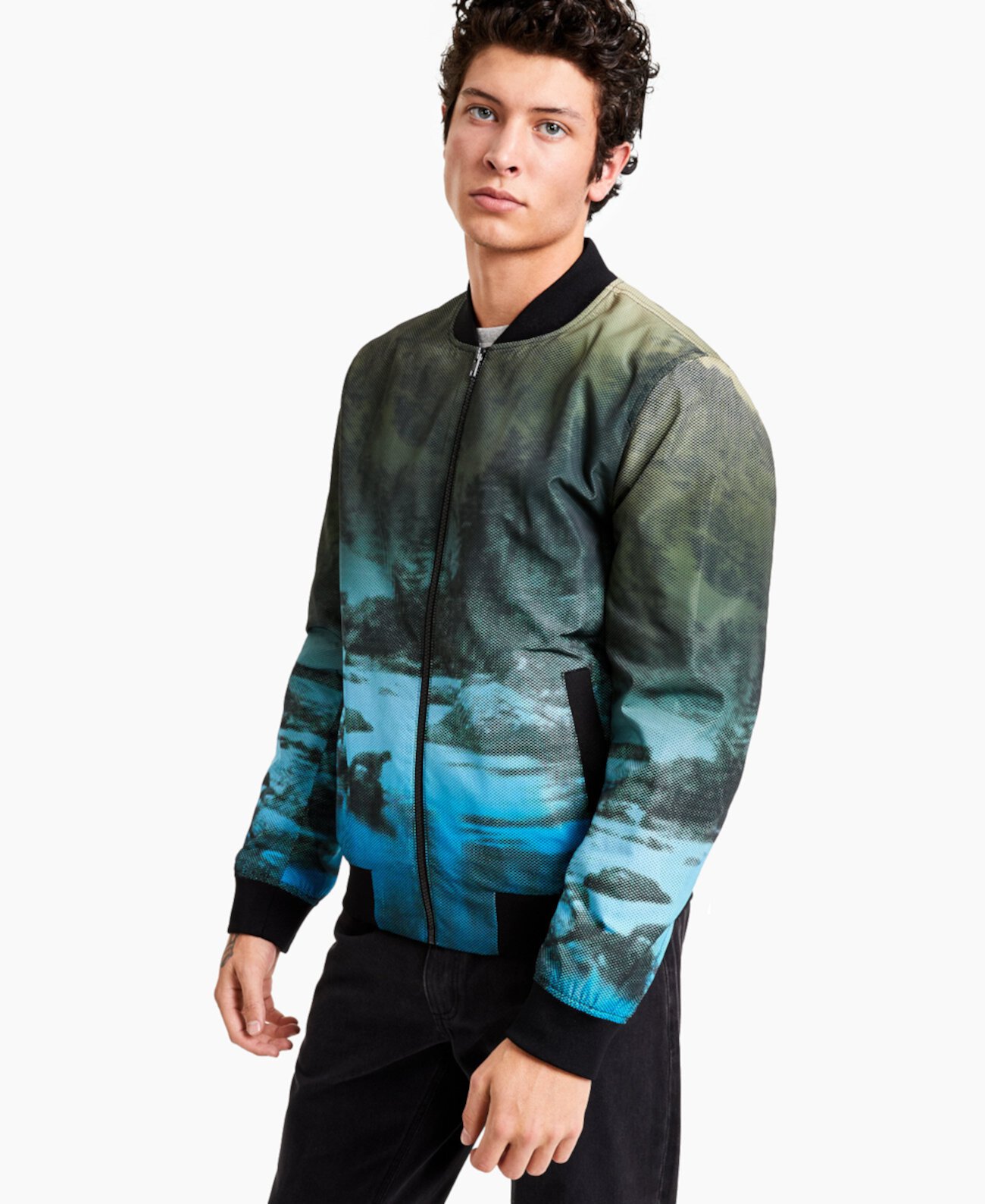 Мужская куртка-бомбер из дуба, созданная для Macy's Sun & Stone