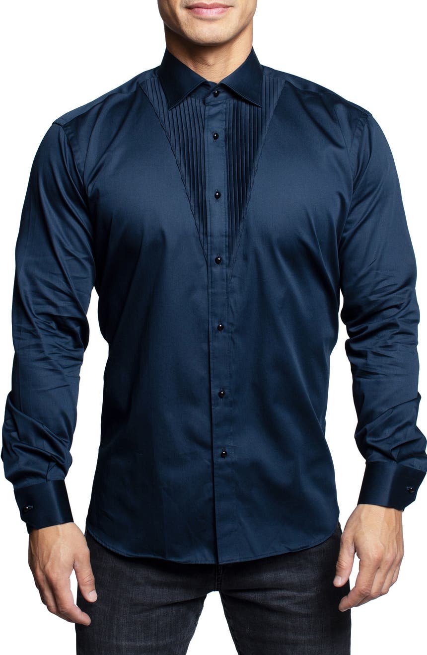 Темно-синяя рубашка на пуговицах Fibonacci Ceremony Maceoo