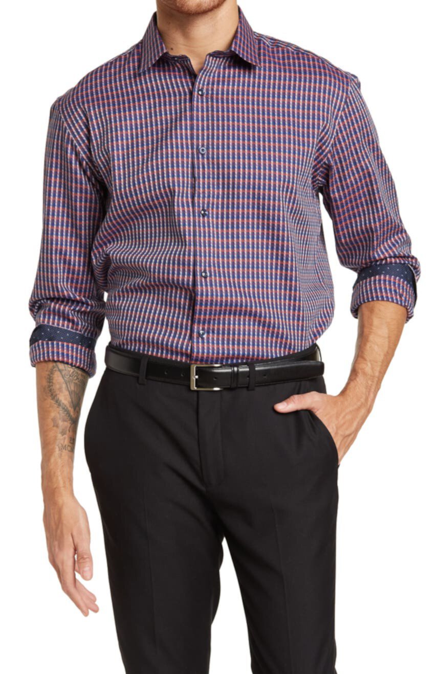 Рубашка с длинным рукавом и ткаными пуговицами спереди QUIETI APPAREL