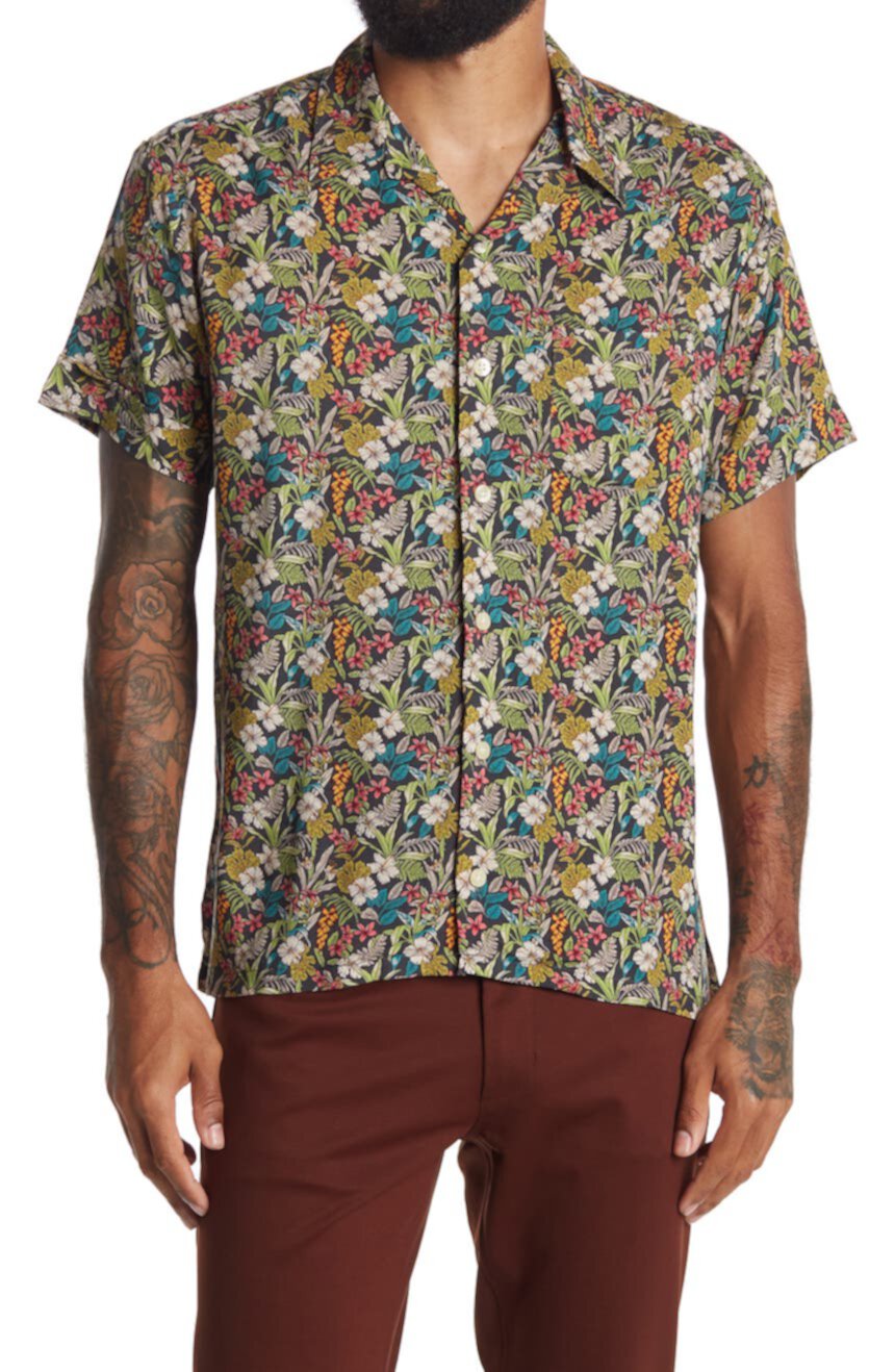 Рубашка с коротким рукавом с тропическим принтом Kennington