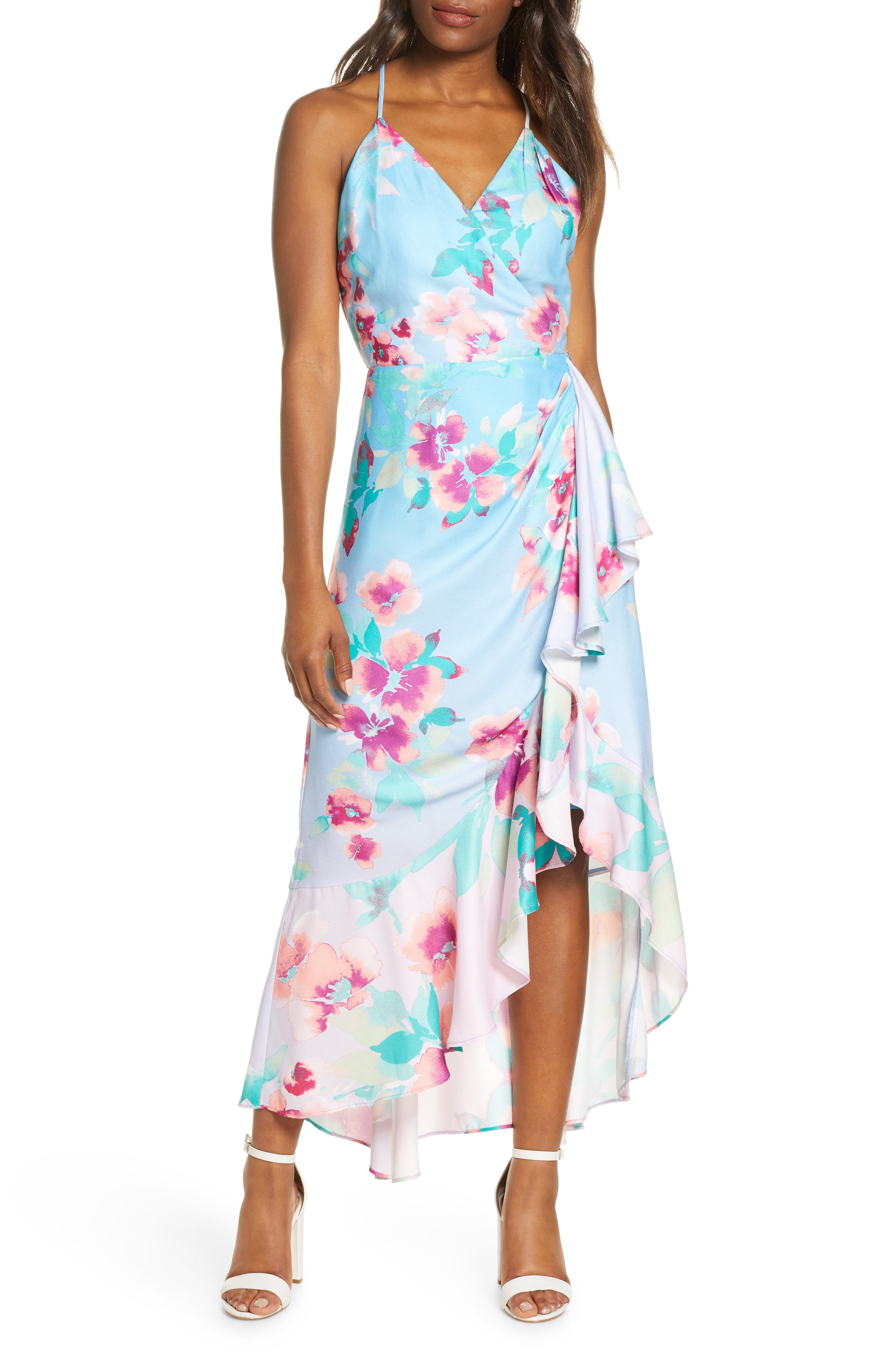 Миди-платье с цветочным принтом и искусственным запахом Adelyn Rae