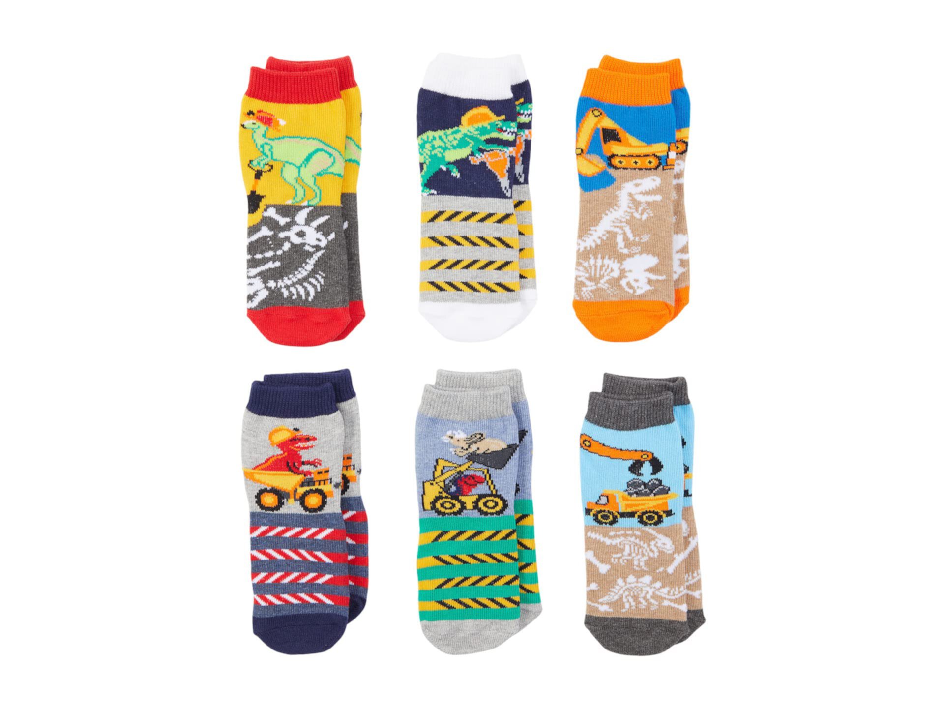 Детские Носки Jefferies Socks Dinosaur Construction 6 Пар Jefferies Socks