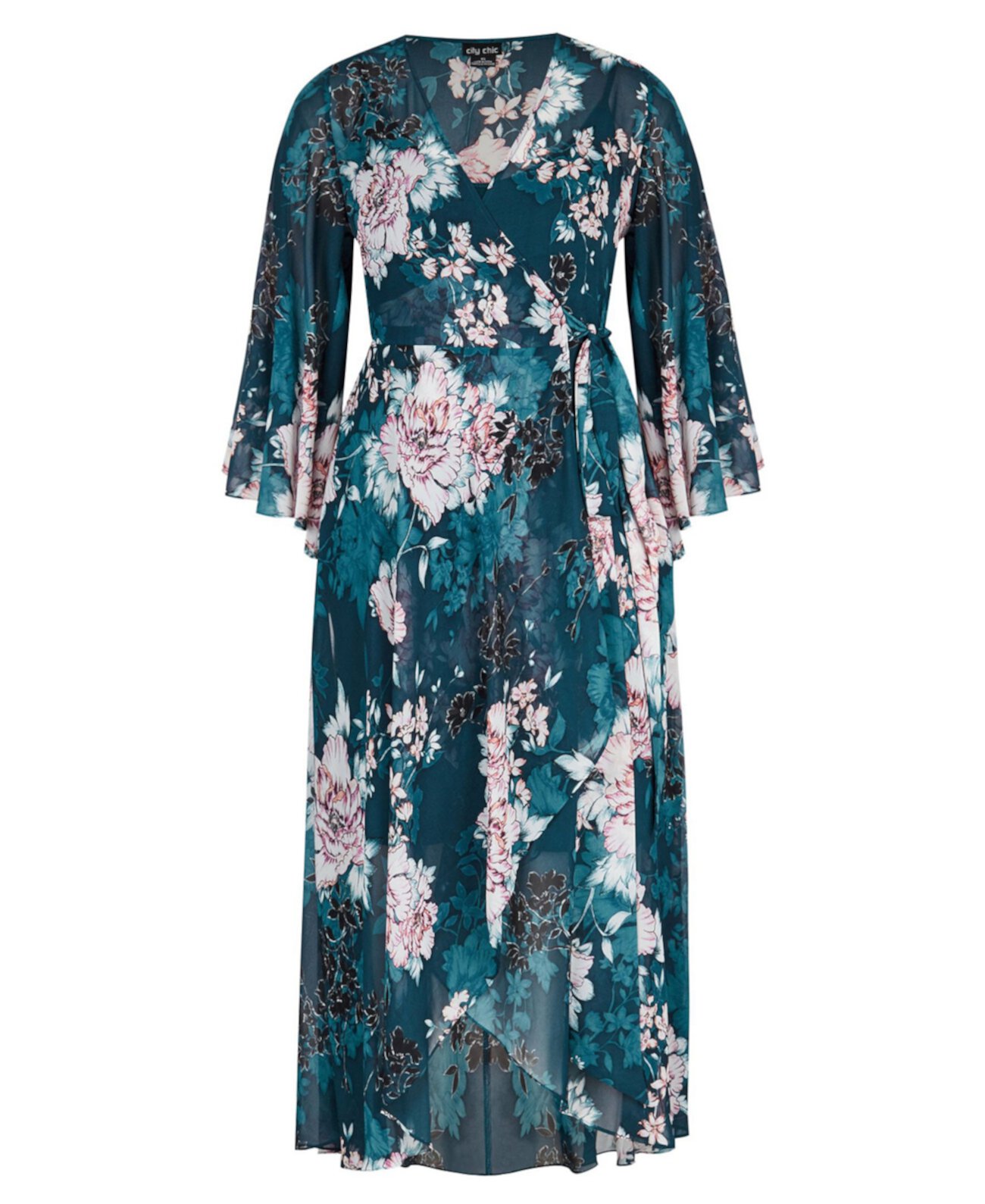 Модное макси-платье больших размеров Jade Blossom City Chic