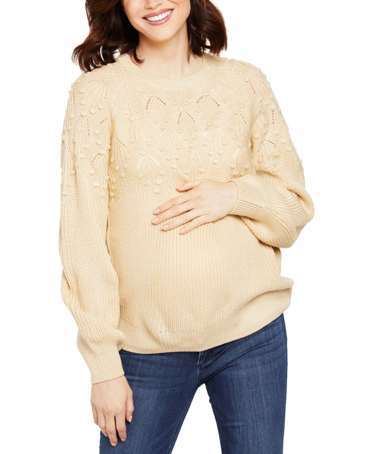 Вышитый свитер для беременных Motherhood Maternity