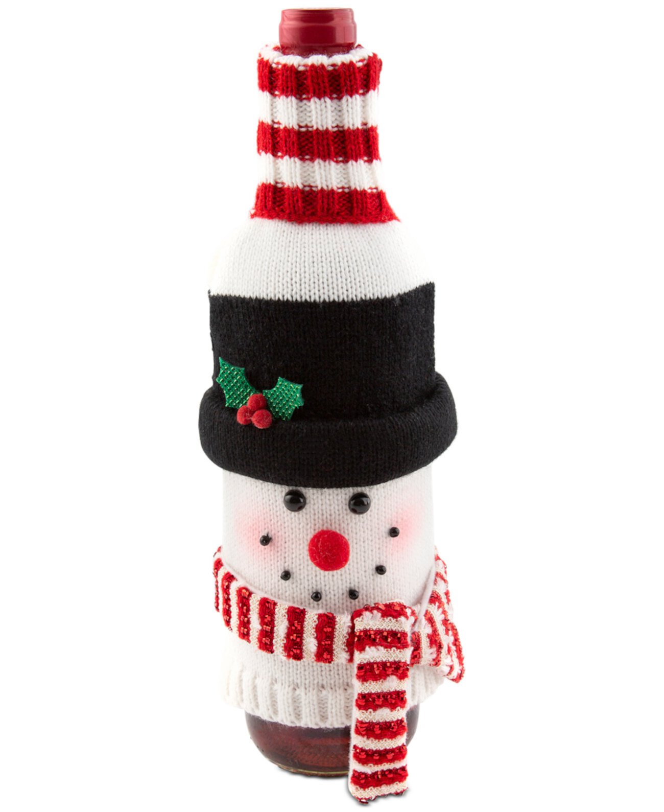 Праздничный свитер Снеговик с бутылкой вина THIRSTYSTONE