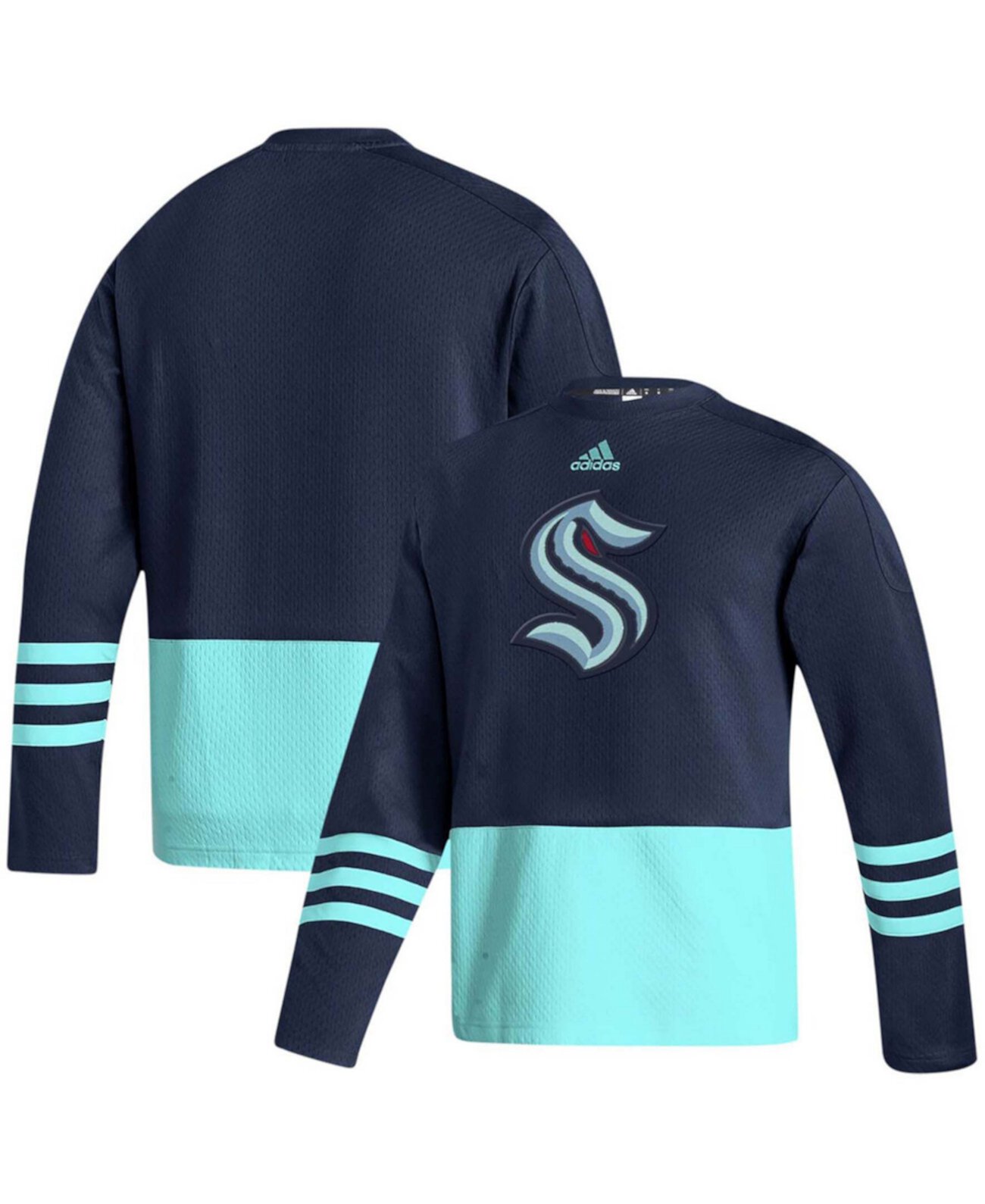 Мужской пуловер AEROREADY с логотипом Deep Sea Blue Seattle Kraken Adidas