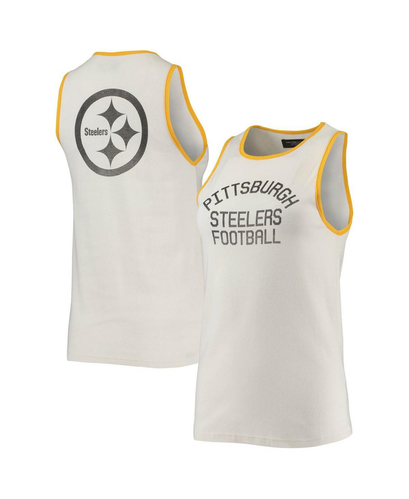 Женская Джерси Junk Food Pittsburgh Steelers Throwback Pop Binding Scoop Neck Junk Food