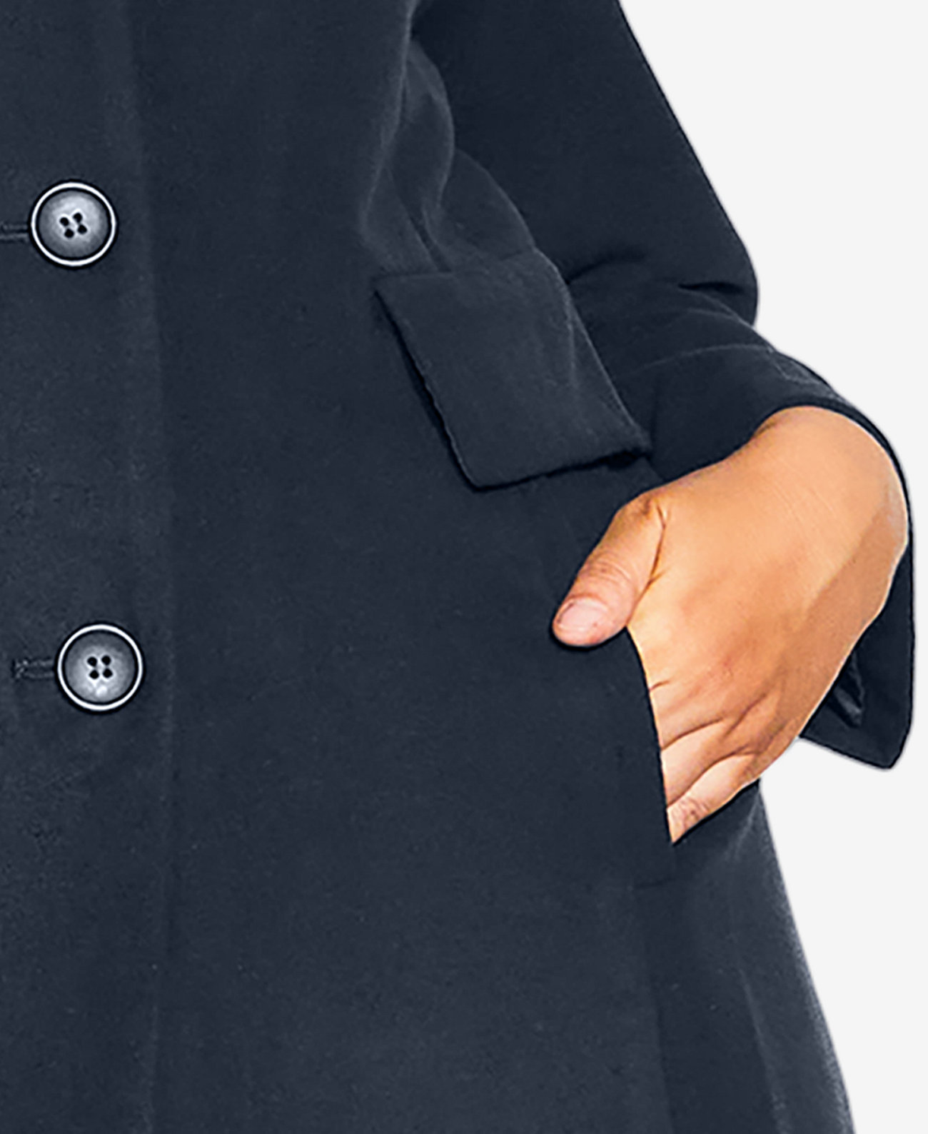Длинное пальто из искусственной шерсти больших размеров AVENUE