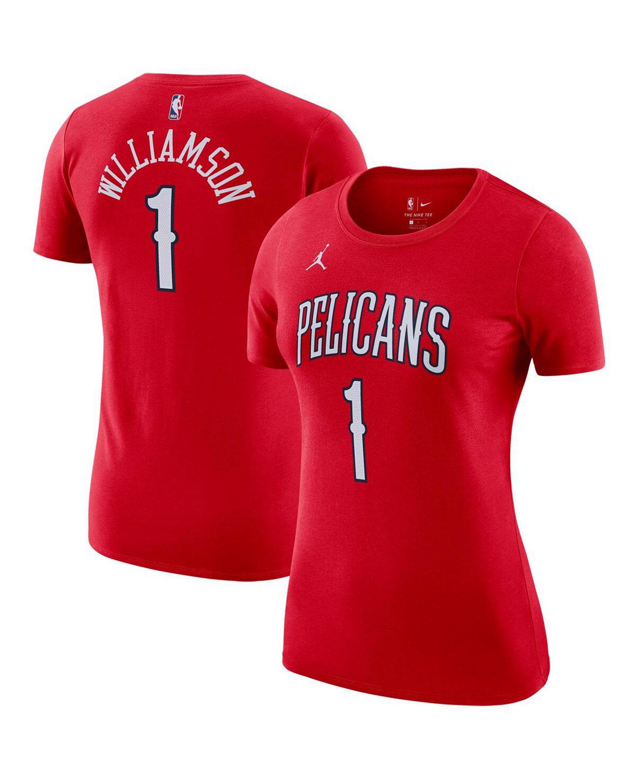 Женская Джерси Jordan Zion Williamson Red New Orleans Pelicans Statement Edition Name Number Jordan