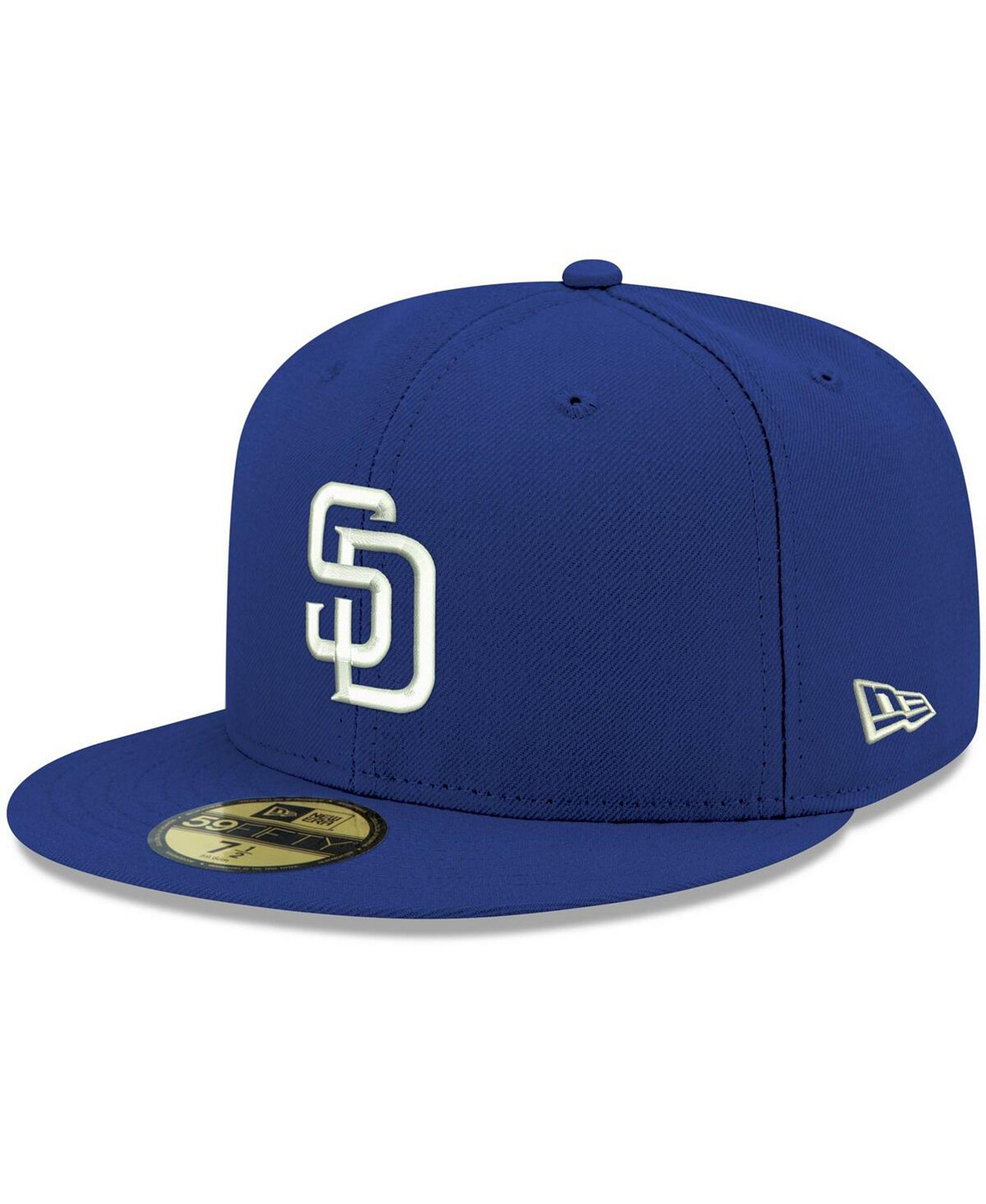 Мужская белая шляпа с логотипом Royal San Diego Padres 59FIFTY New Era