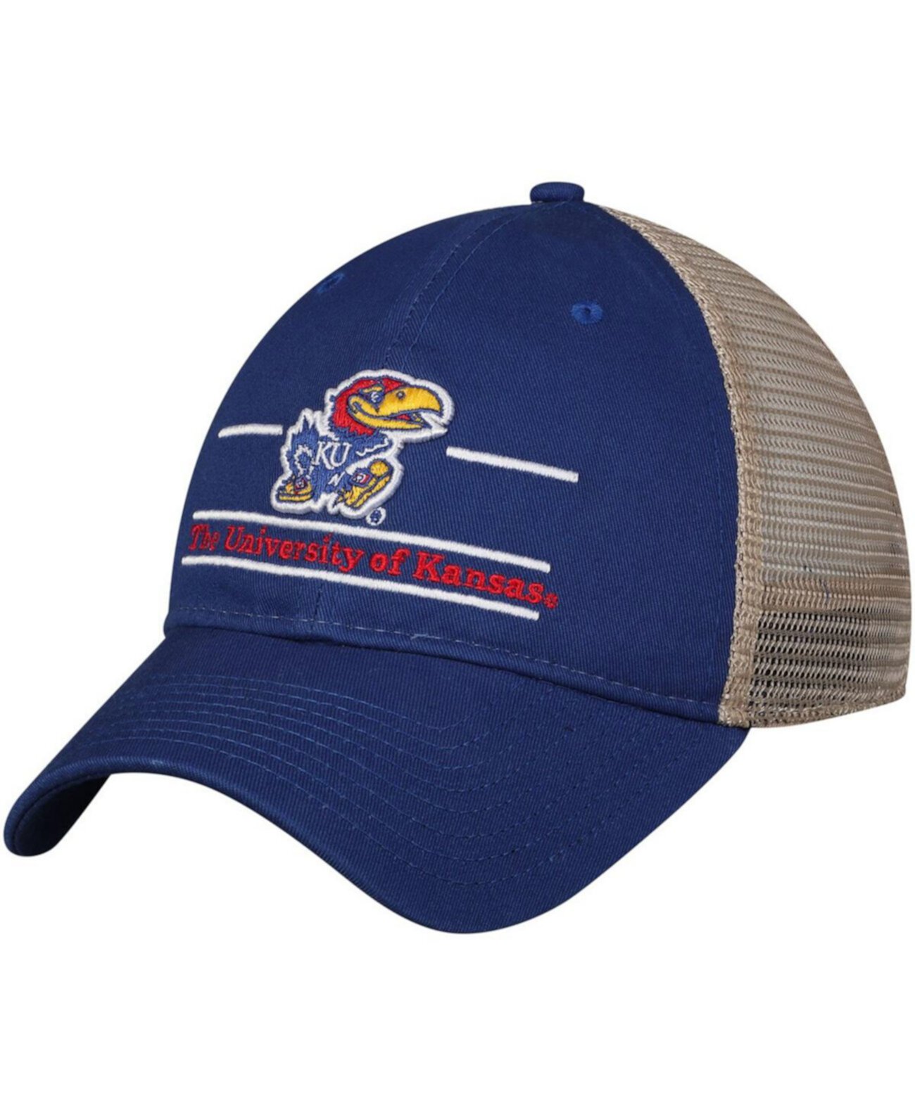 Мужская регулируемая шляпа Royal Kansas Jayhawks Logo Bar Trucker Game