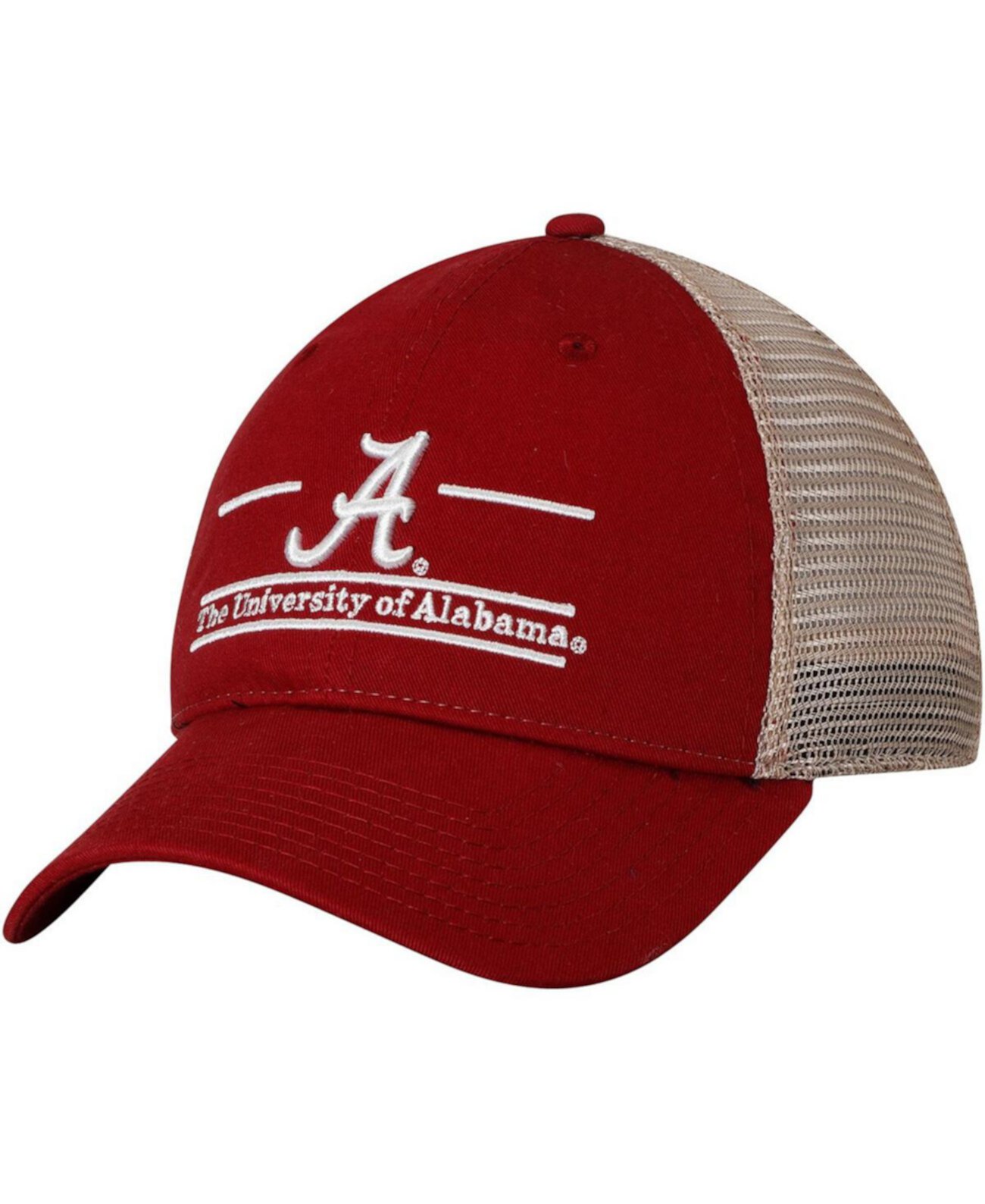 Мужская регулируемая шляпа Crimson Alabama Crimson Tide Logo Bar Trucker Game