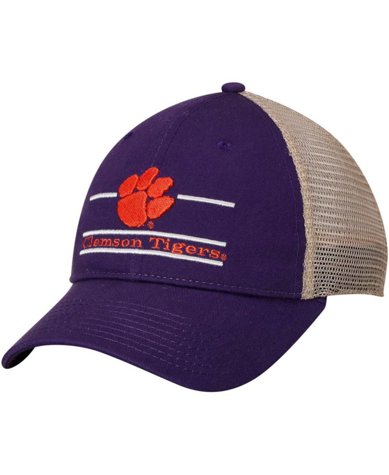 Мужская фиолетовая регулируемая шляпа Clemson Tigers Logo Bar Trucker Game