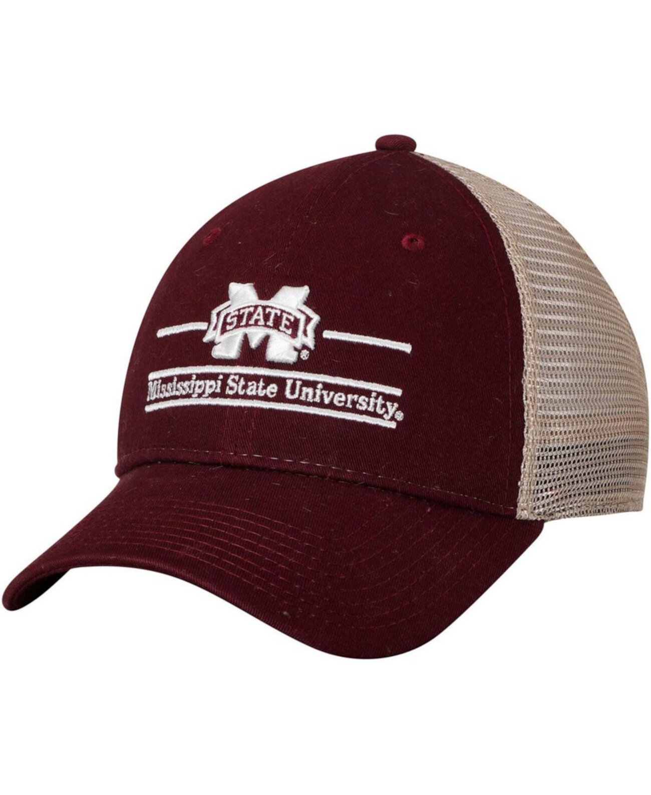 Мужская бордовая регулируемая шляпа с логотипом Mississippi State Bulldogs Bar Trucker Game