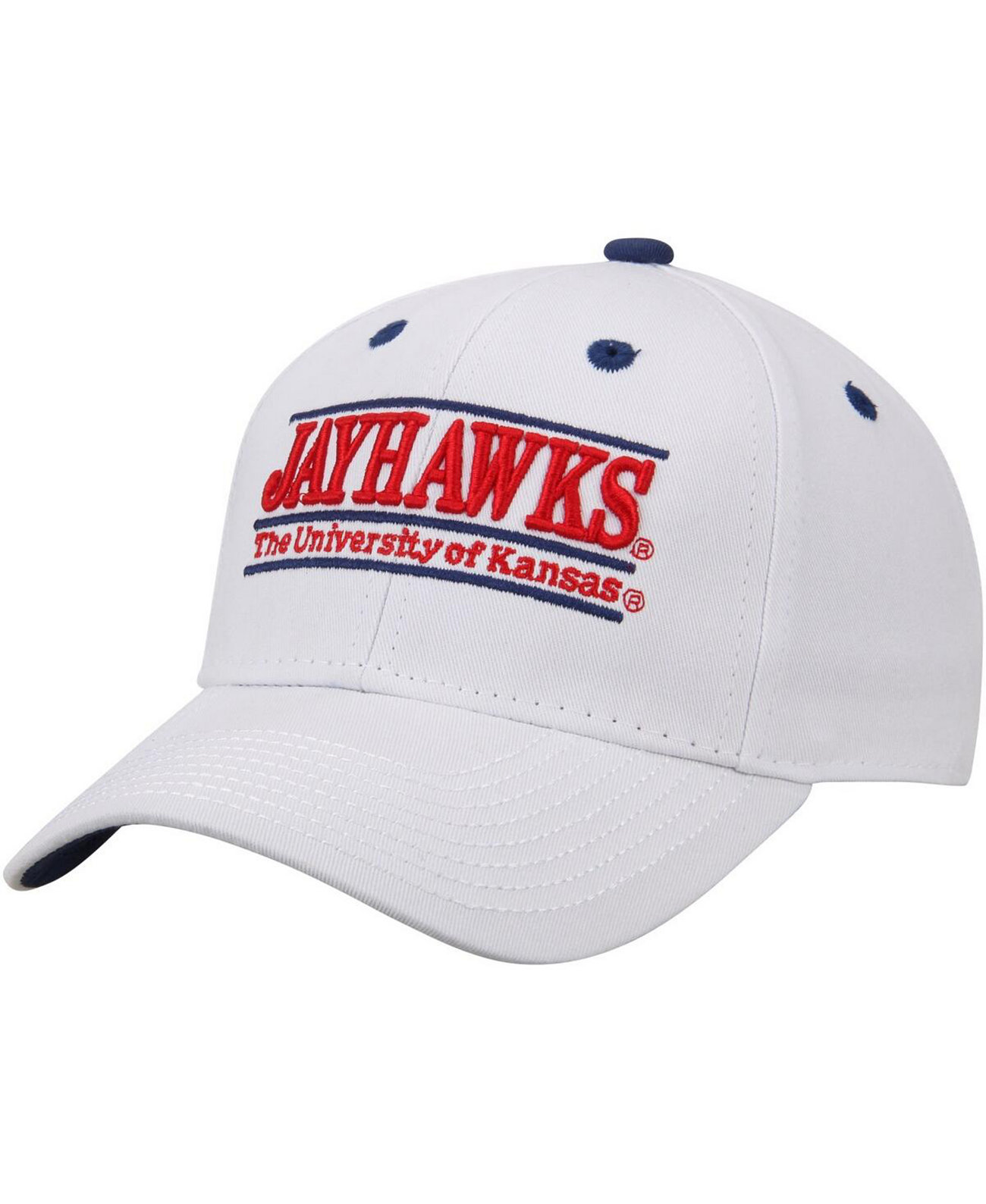 Мужская белая регулируемая шляпа Kansas Jayhawks Classic Bar Game
