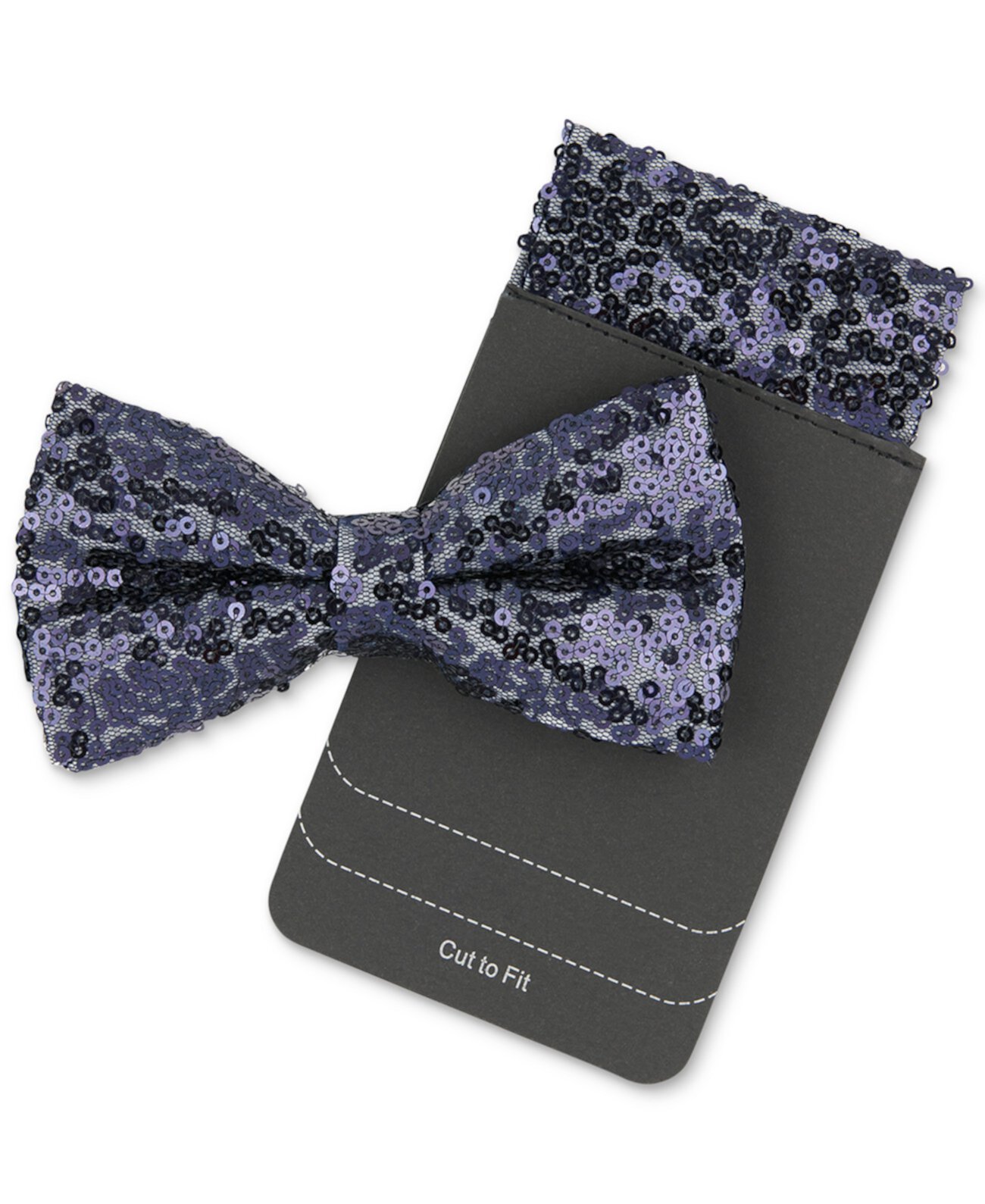 Мужской галстук-бабочка и нагрудный платок с пайетками Tallia
